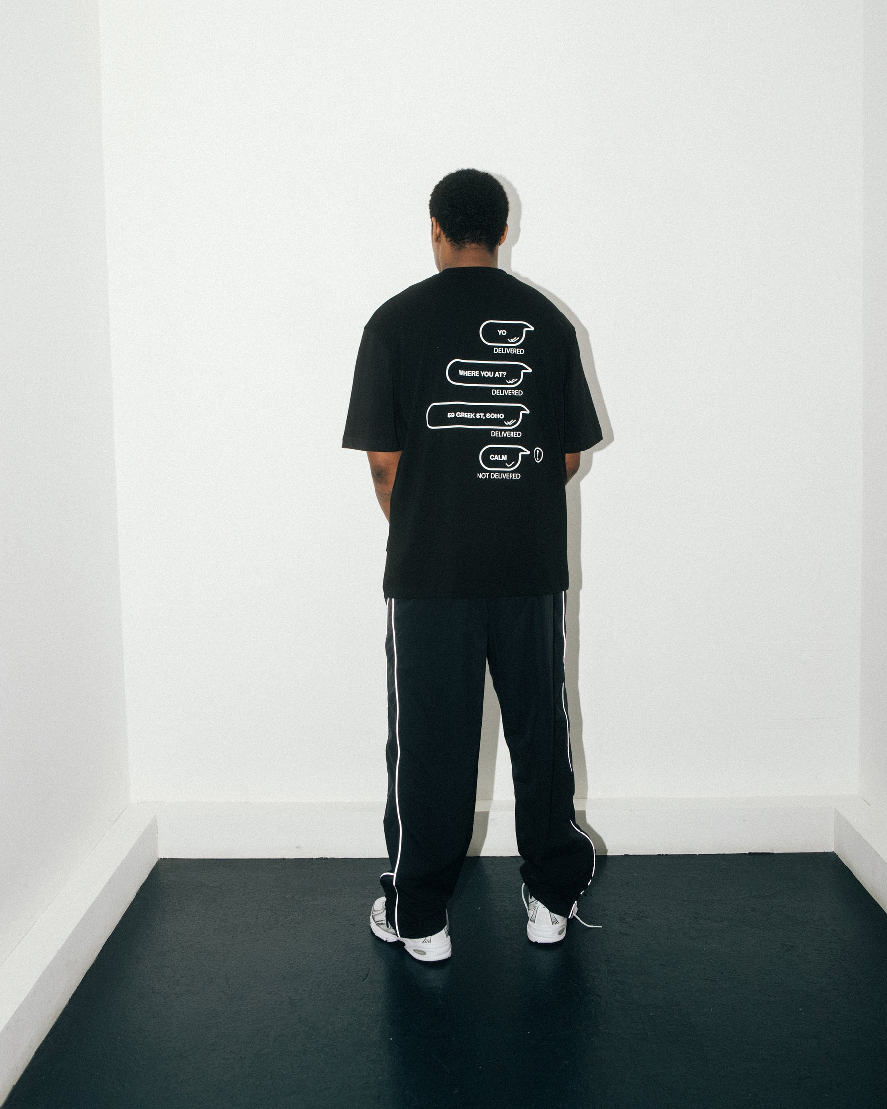 Where You At Oversized T-Shirt - Black/White