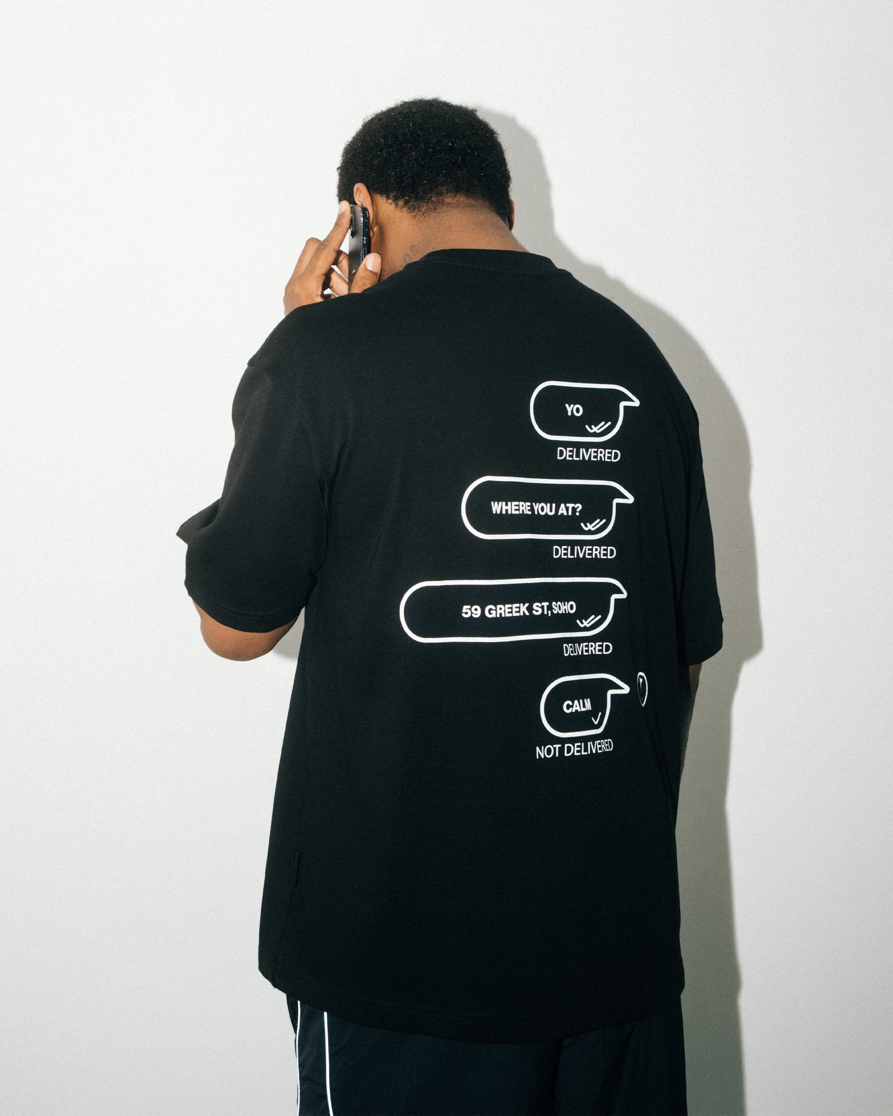 Where You At Oversized T-Shirt - Black/White