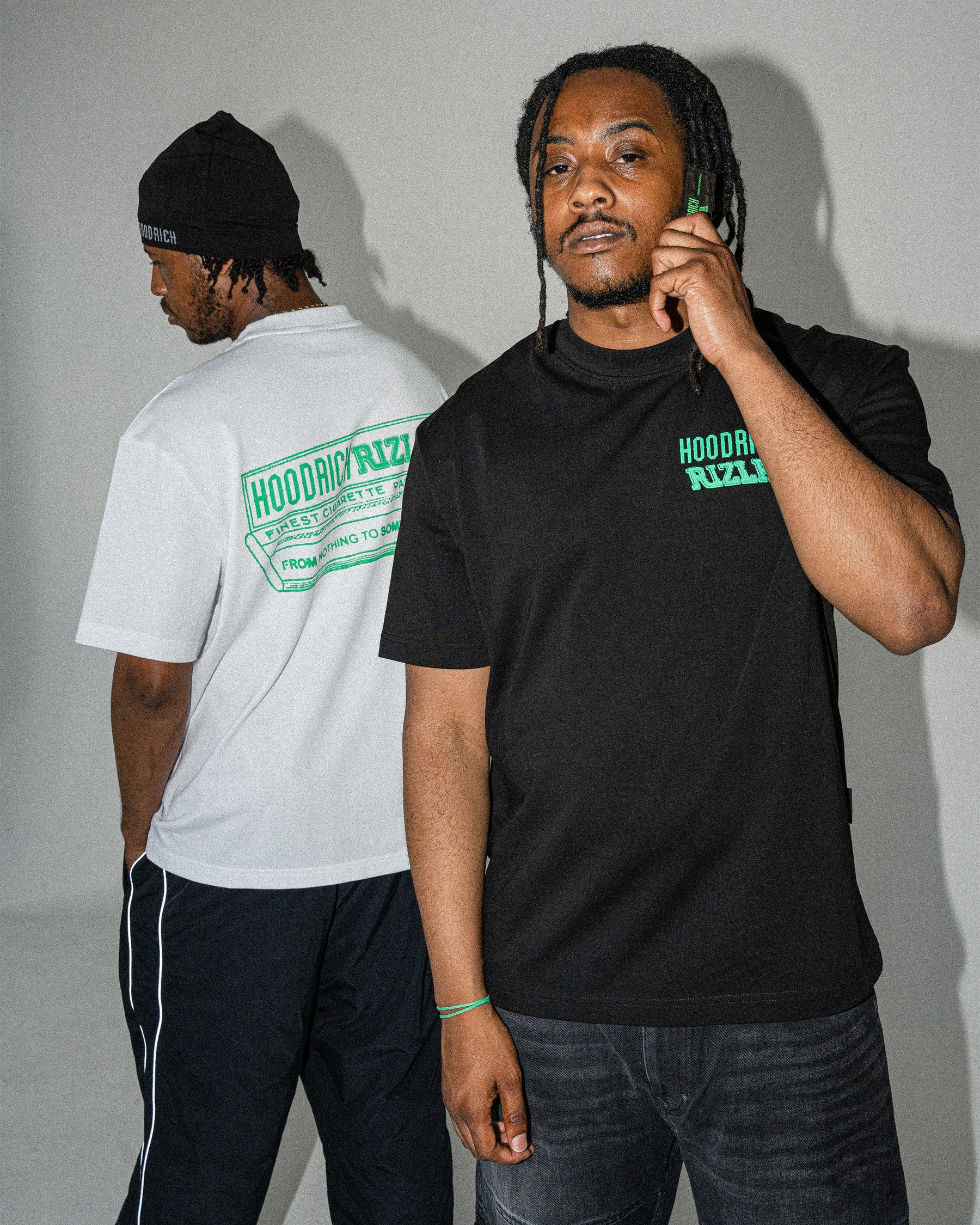 Rizla Premium Oversized T-Shirt - Black/Green
