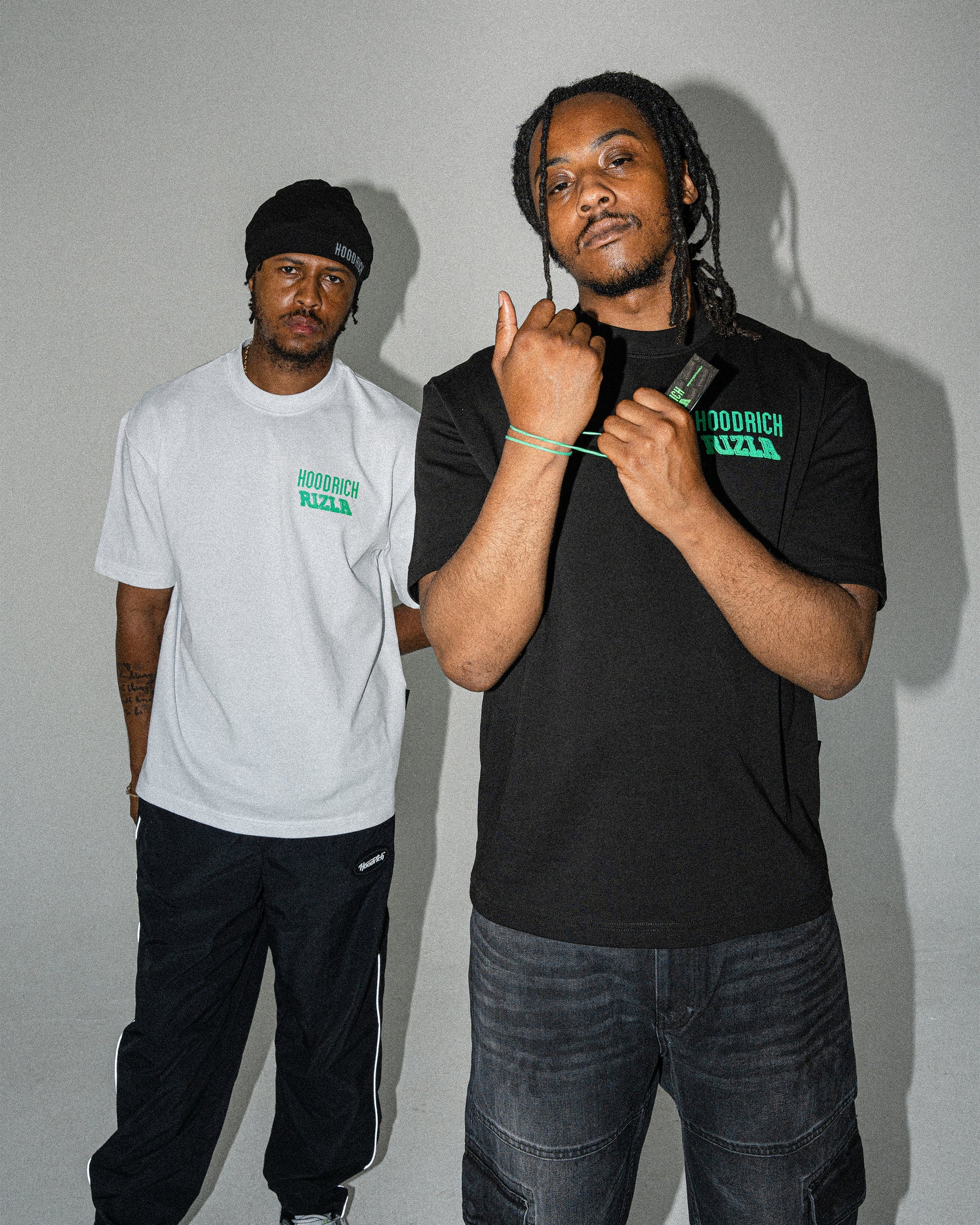 Rizla Premium Oversized T-Shirt - Black/Green