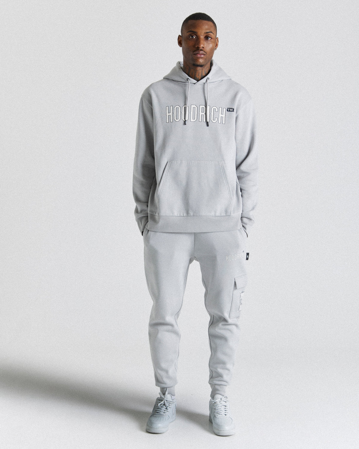 Felpa con cappuccio Akira - Grigio/Bianco/Blu navy