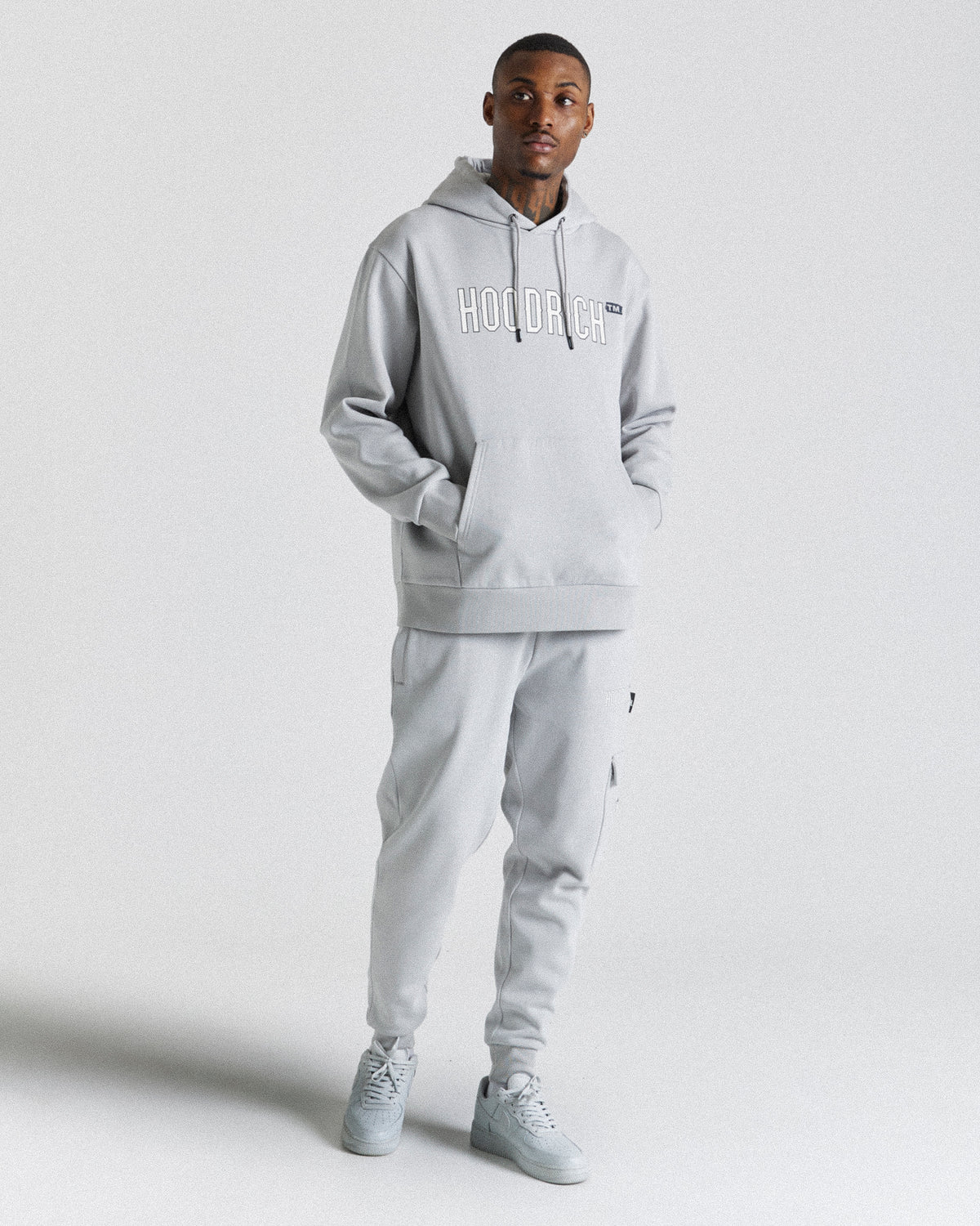 Felpa con cappuccio Akira - Grigio/Bianco/Blu navy