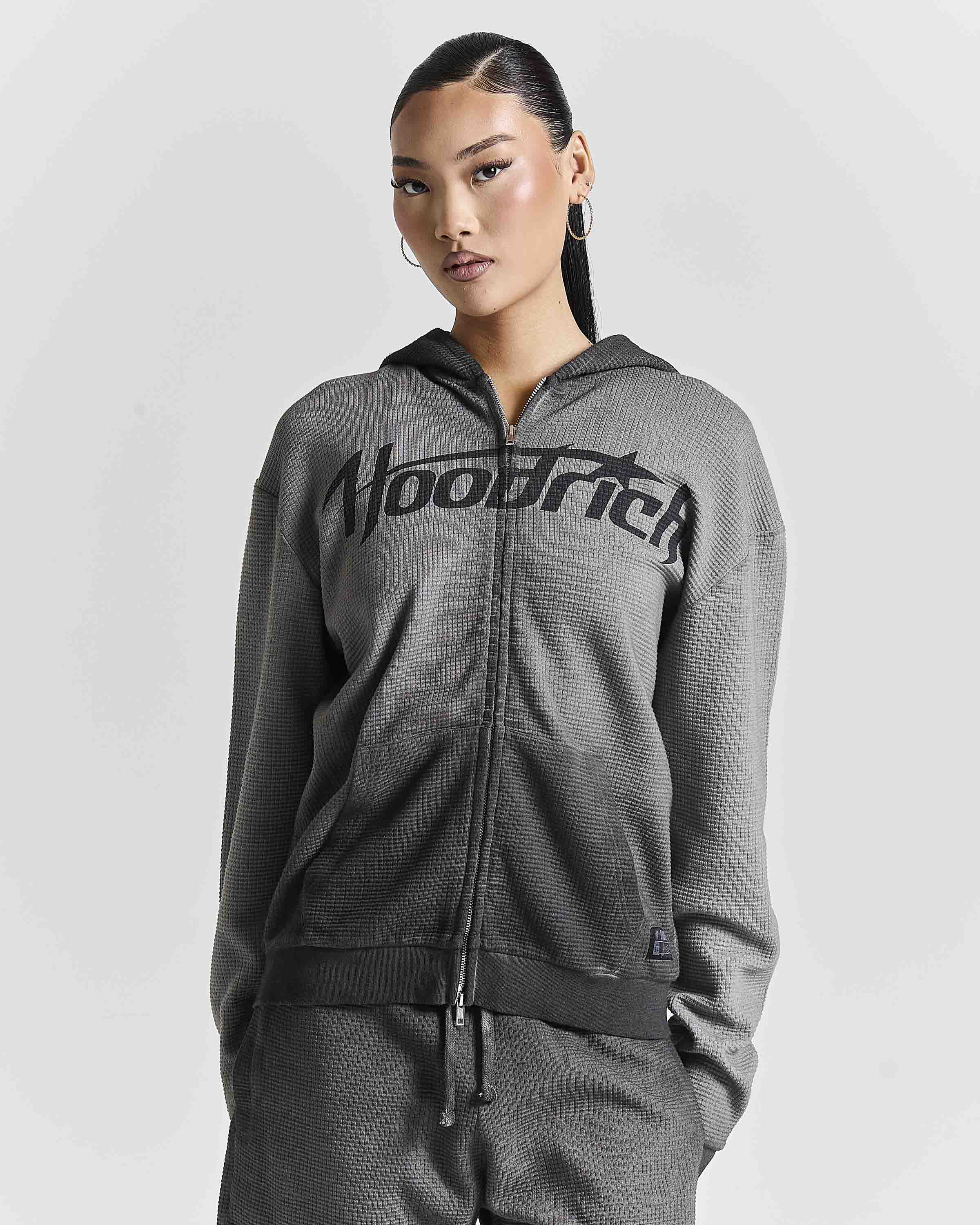 Felpa con cappuccio Fuel Zip Through - Nera