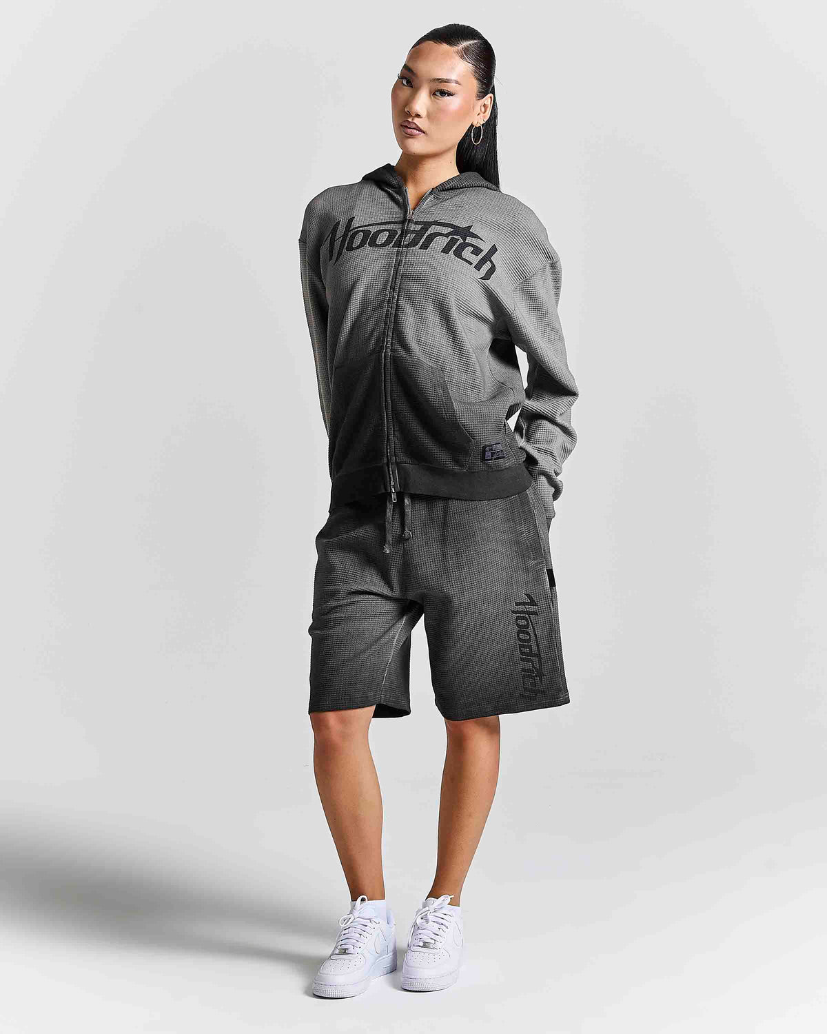 Felpa con cappuccio Fuel Zip Through - Nera