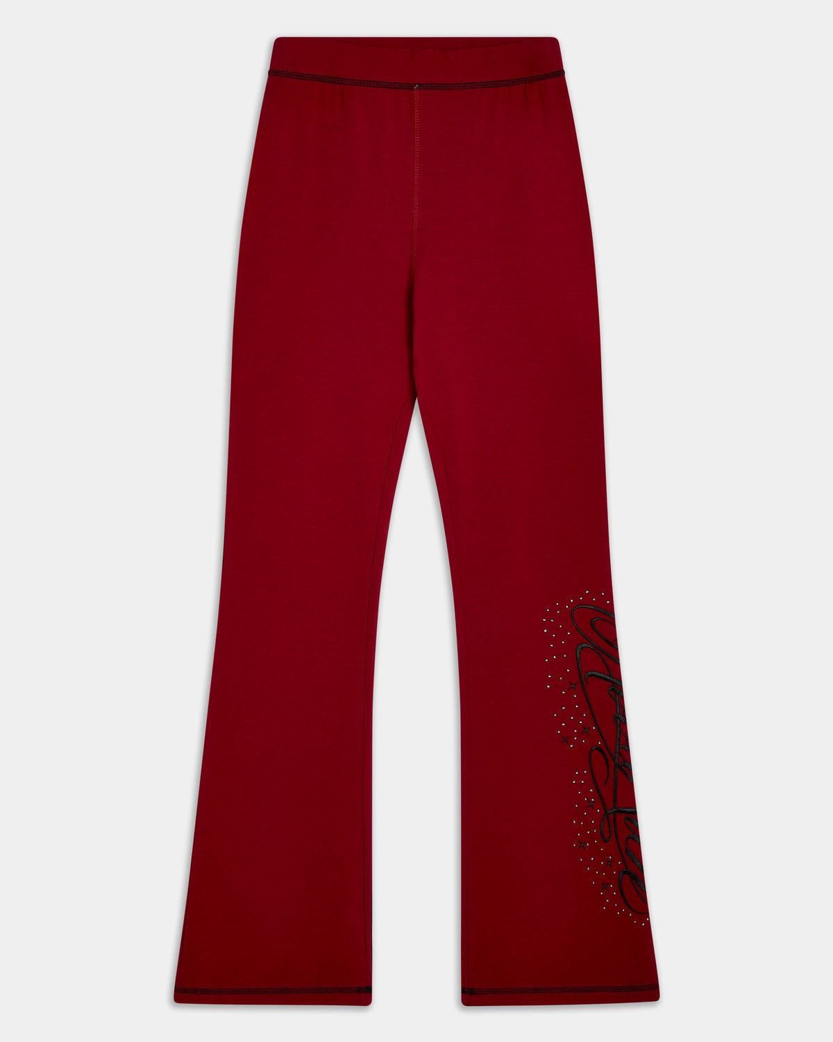 Leggings svasati Gleam V2 - Dalia rossa/Nero/Strass argento