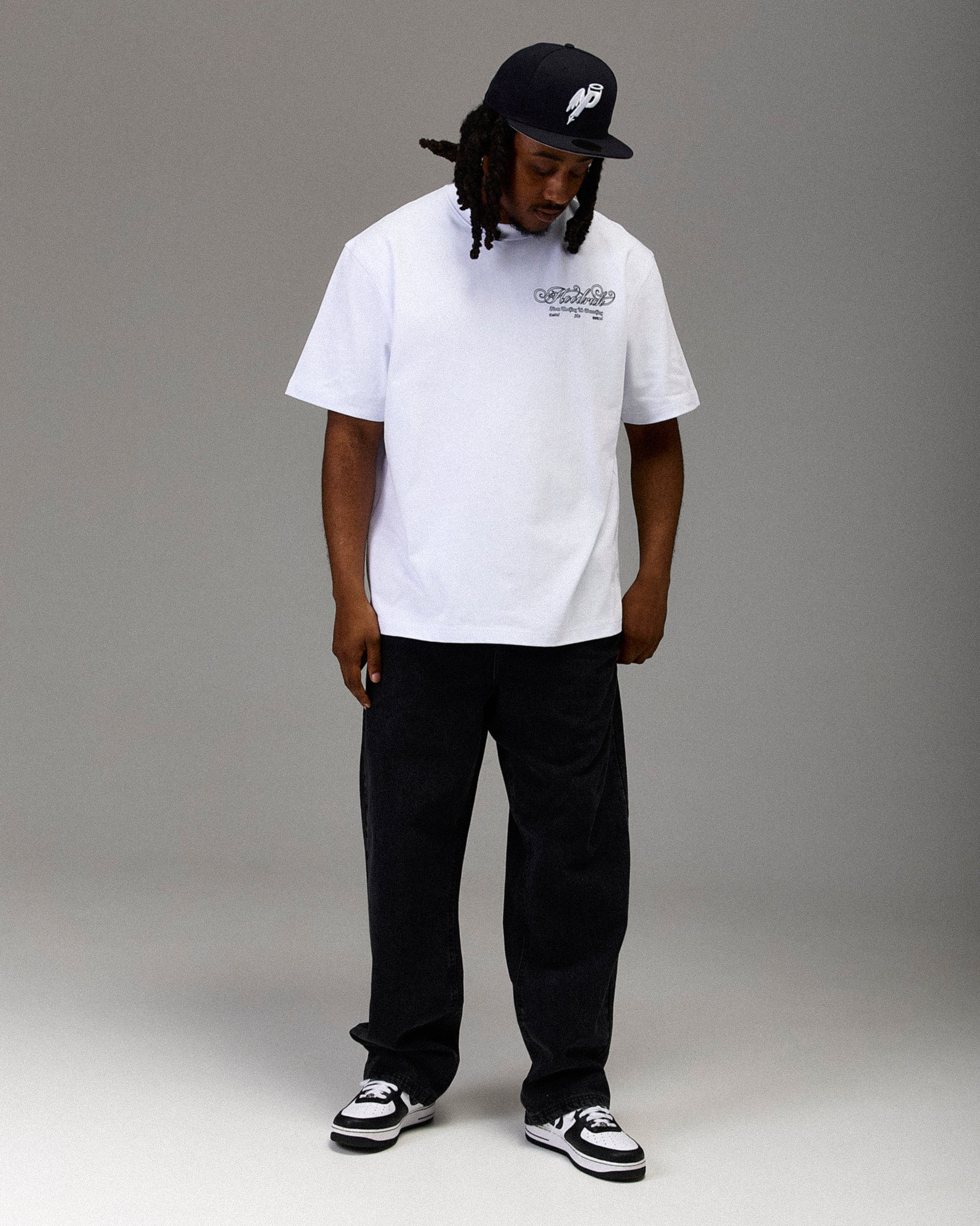 Maglietta oversize Winner's Circle - Bianco/Blu
