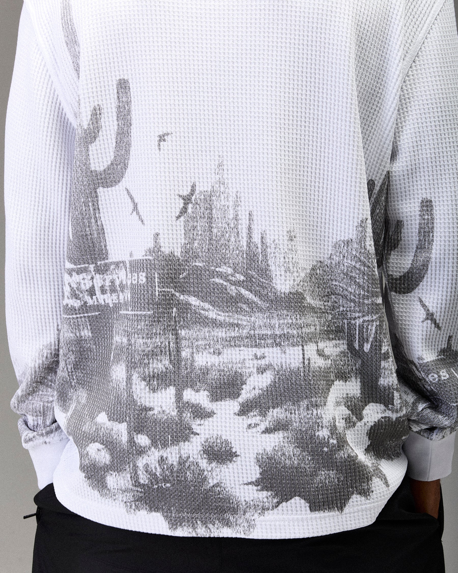 The Winner's Circle Oversized Long Sleeve T-Shirt - White/Grey