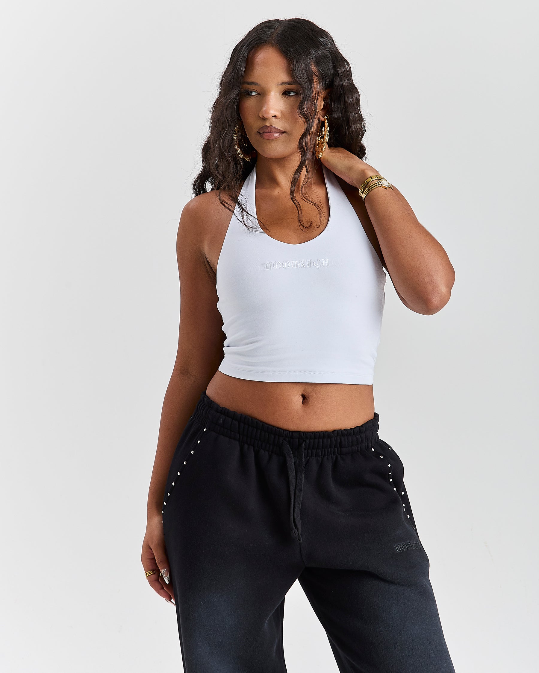 Aspen Gothic Halter Top - White