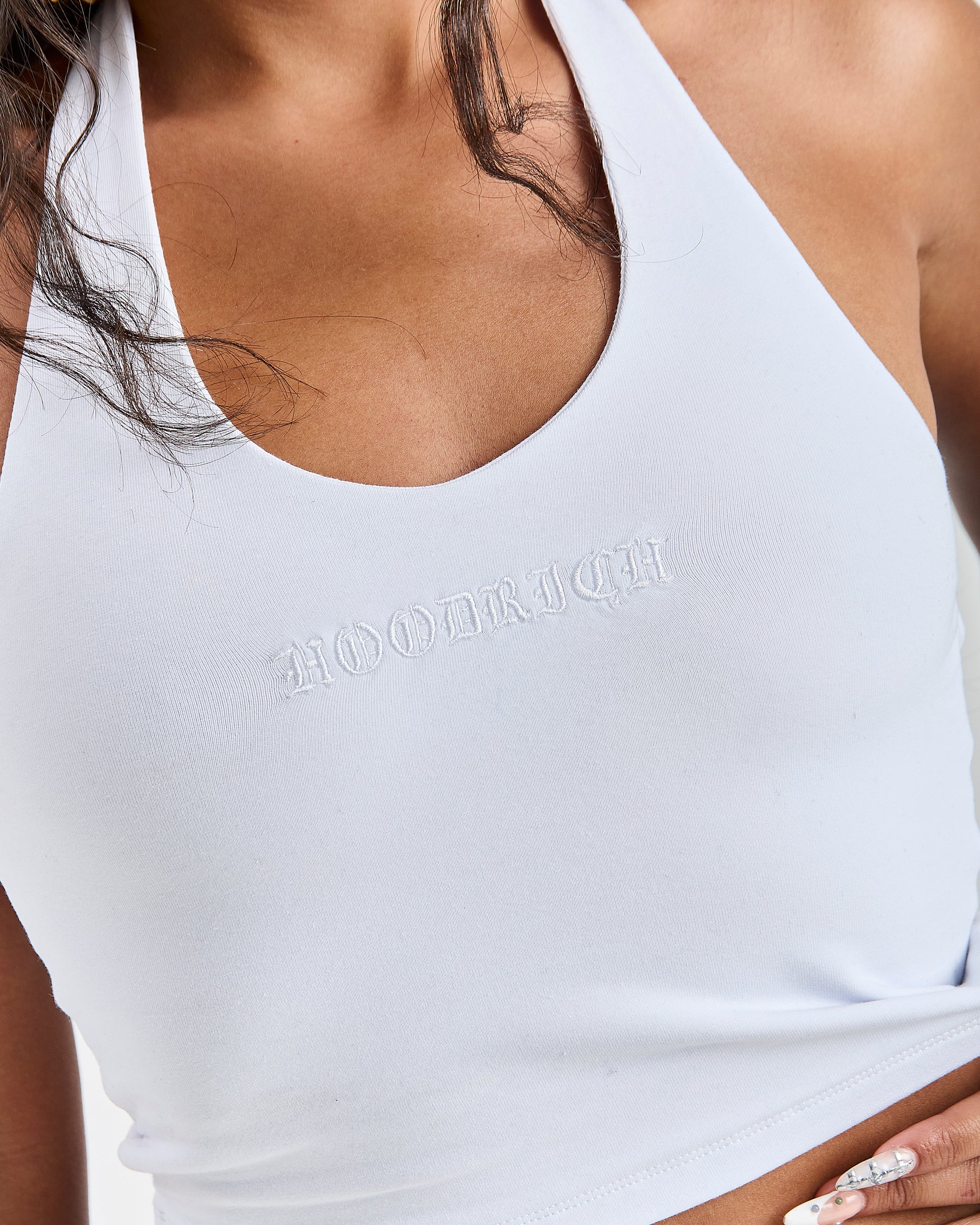 Aspen Gothic Halter Top - White
