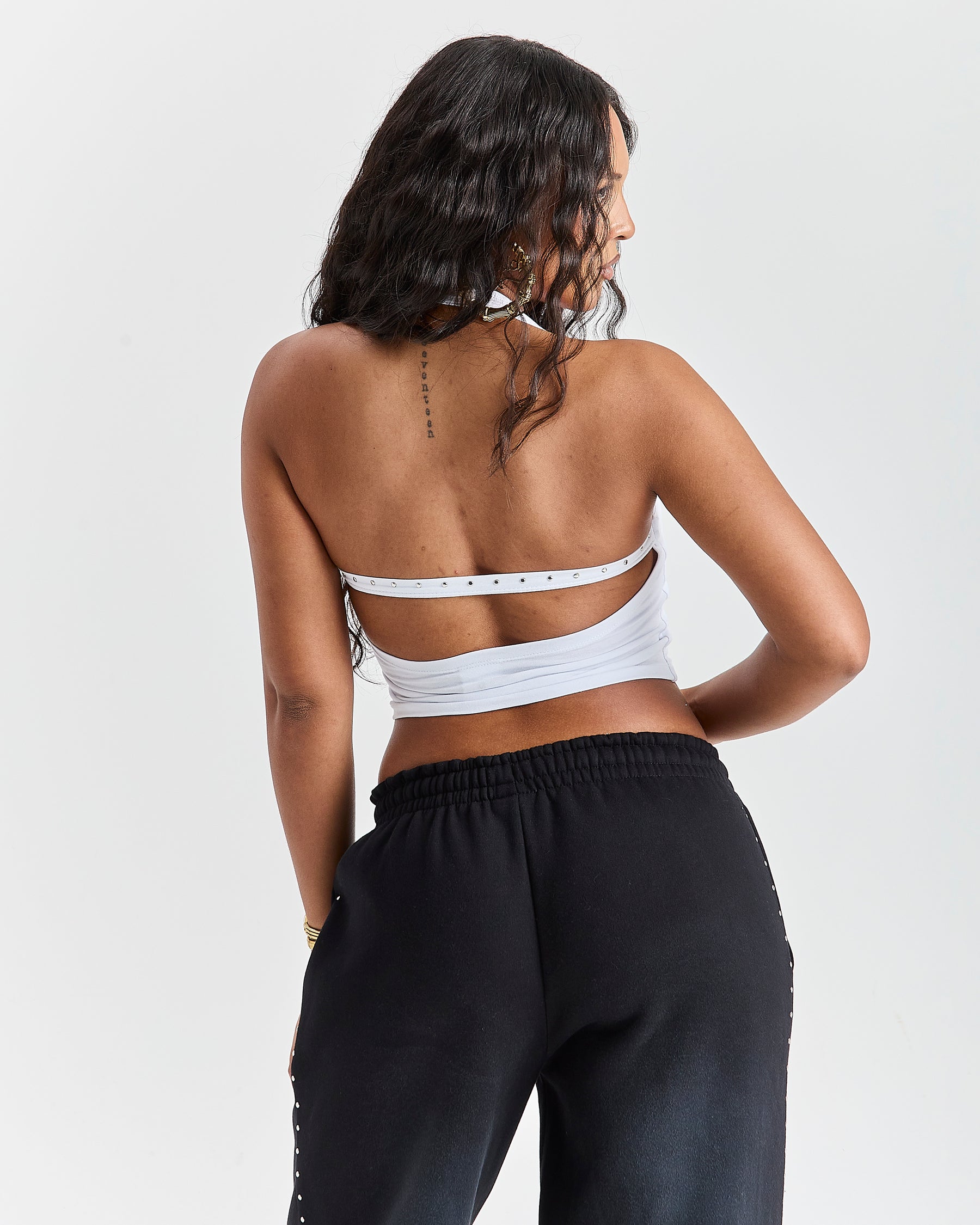 Aspen Gothic Halter Top - White