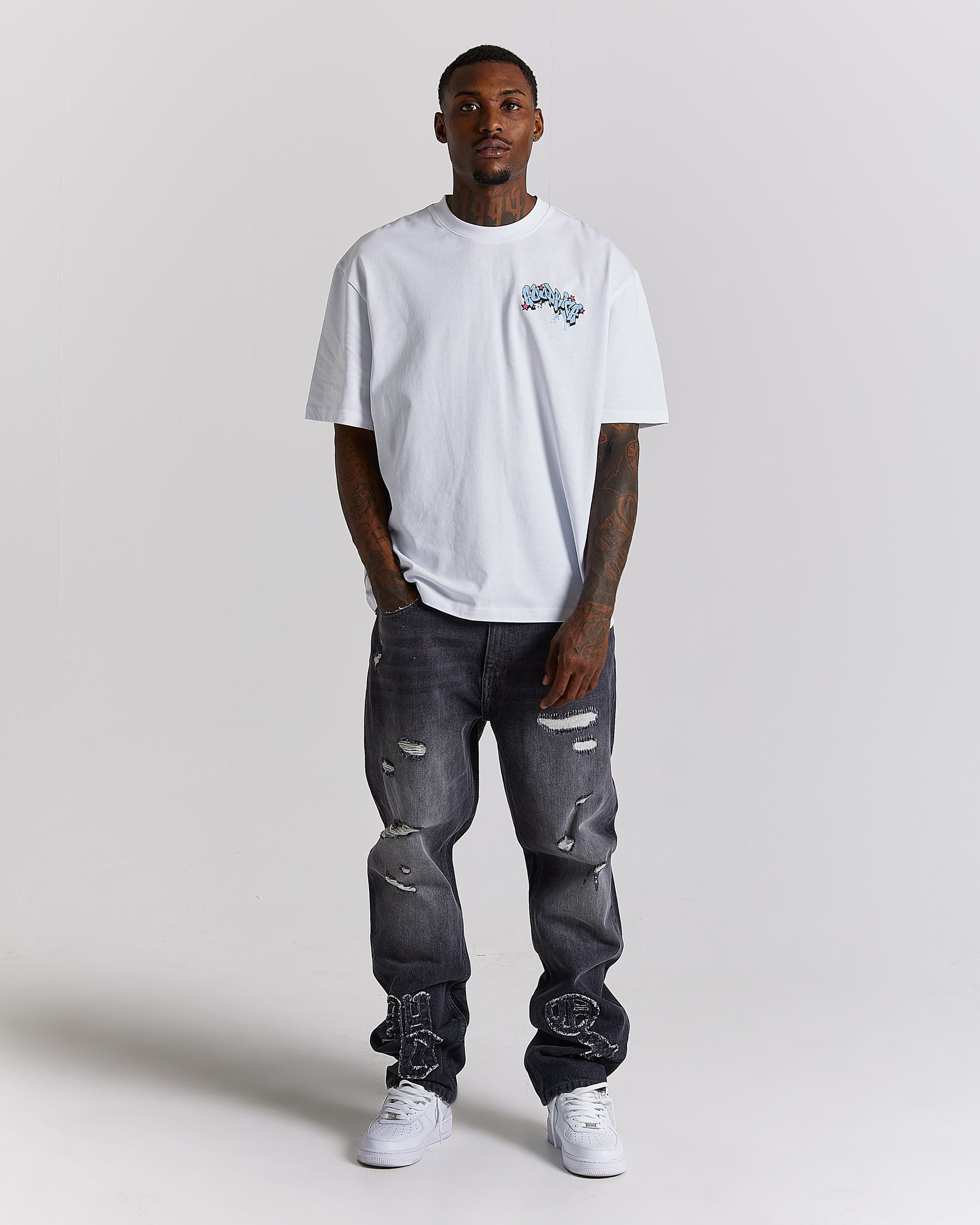 Rebellion Denim Jeans - Grey Wash