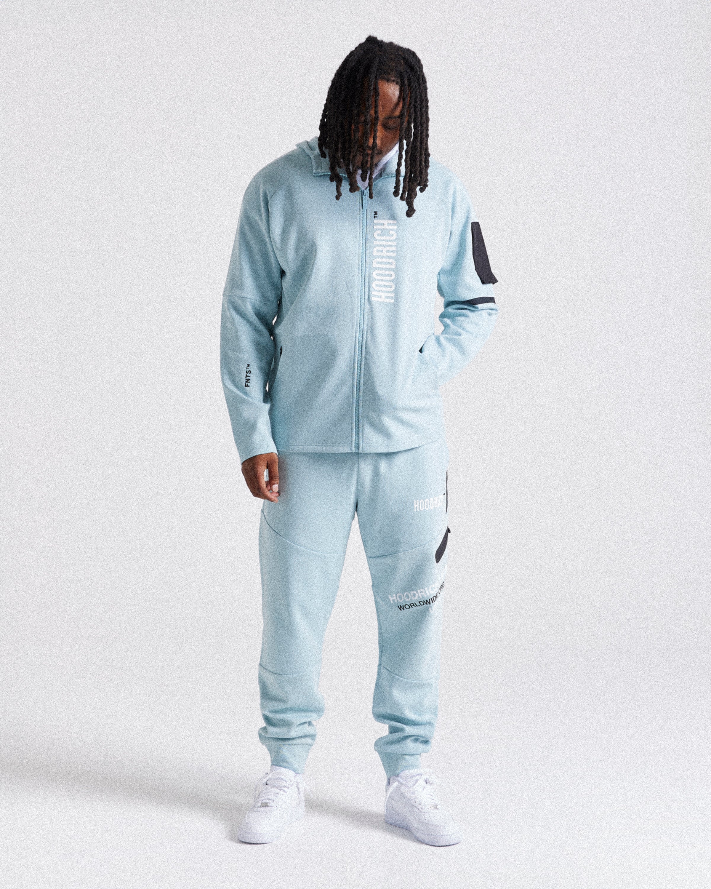 Felpa con cappuccio Circuit Zip - Blu/Bianco/Nero
