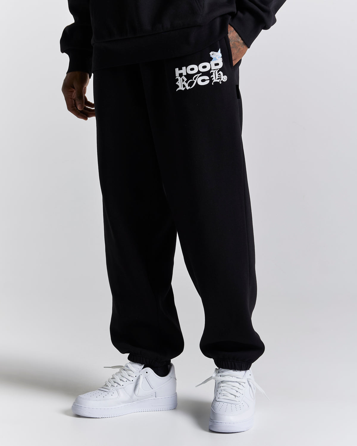 Pantaloni da jogging oversize Surveillance - Nero/Bianco/Blu