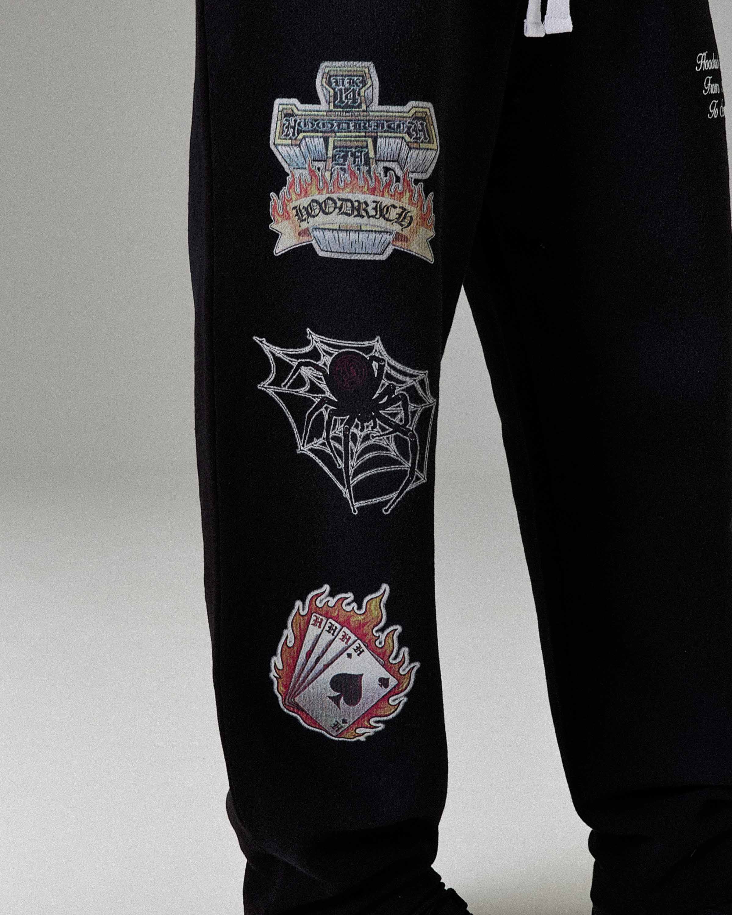 Pantaloni Jogger The Winner's Circle Phase Oversized con Orlo Aperto - Nero