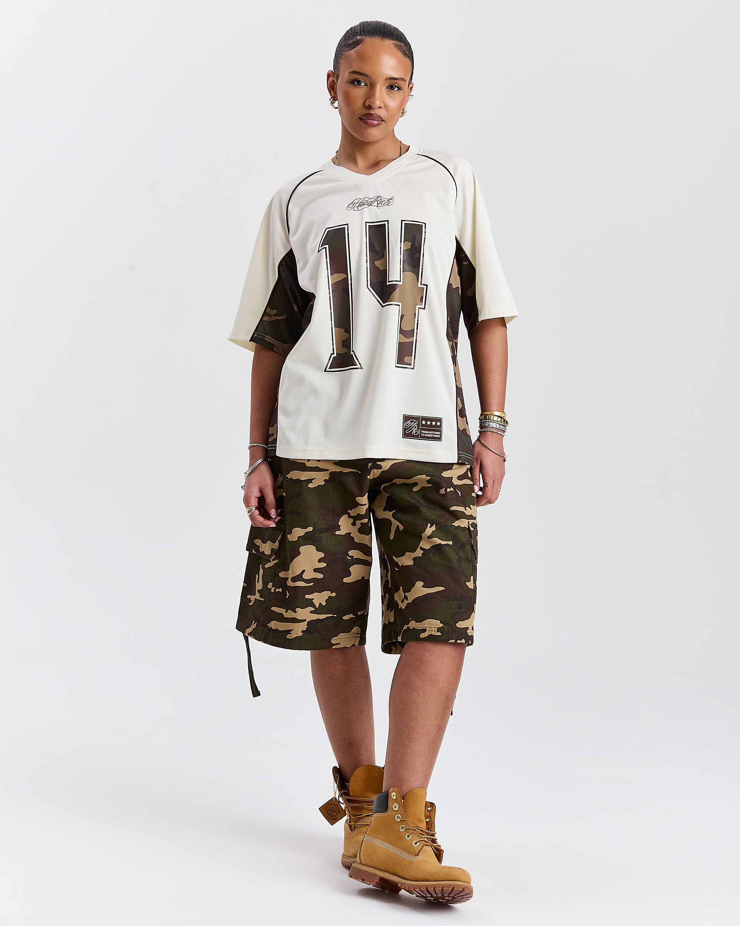 Field Oversized Jersey - White/Camo
