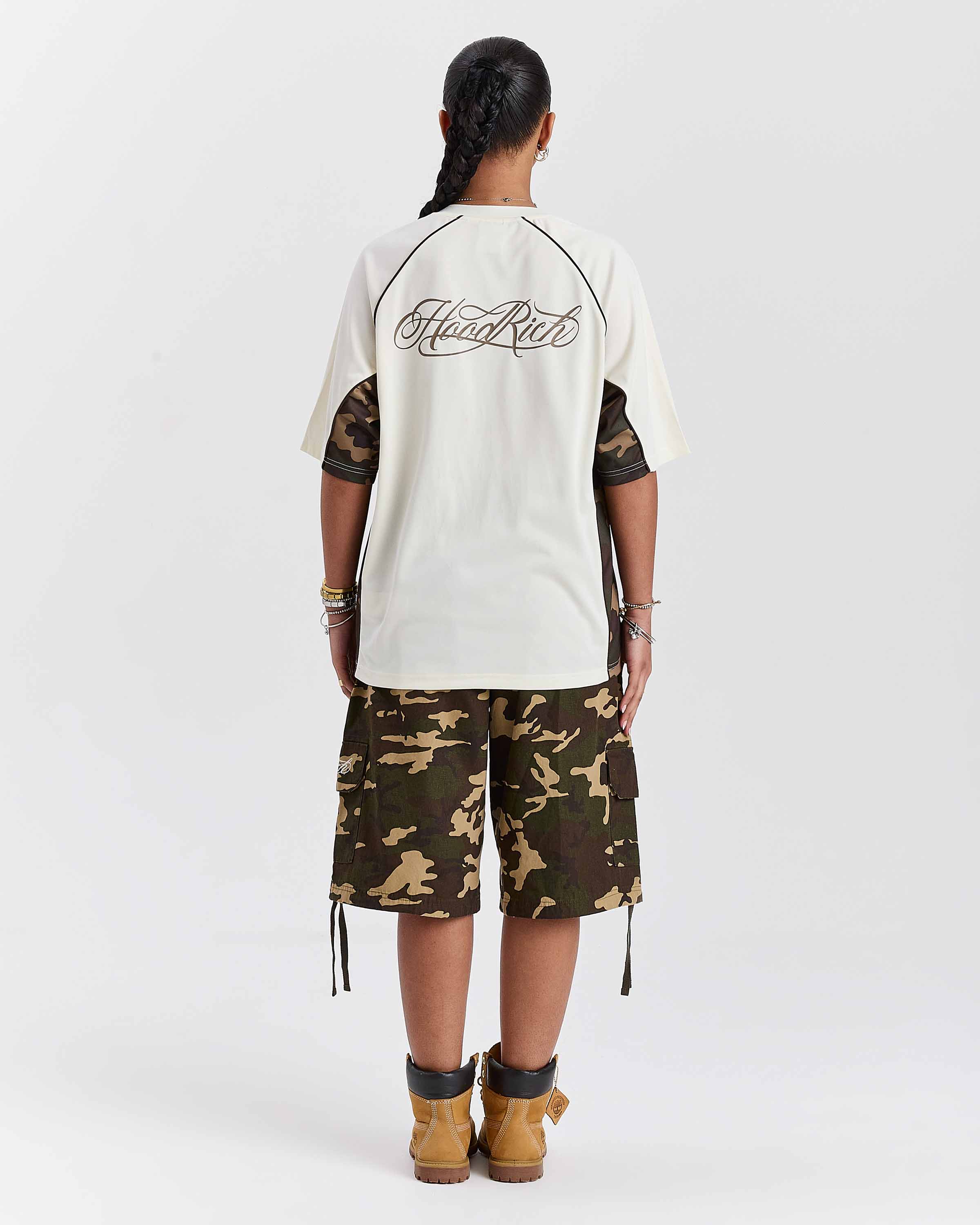 Field Oversized Cargo Woven Jort - Mimetico