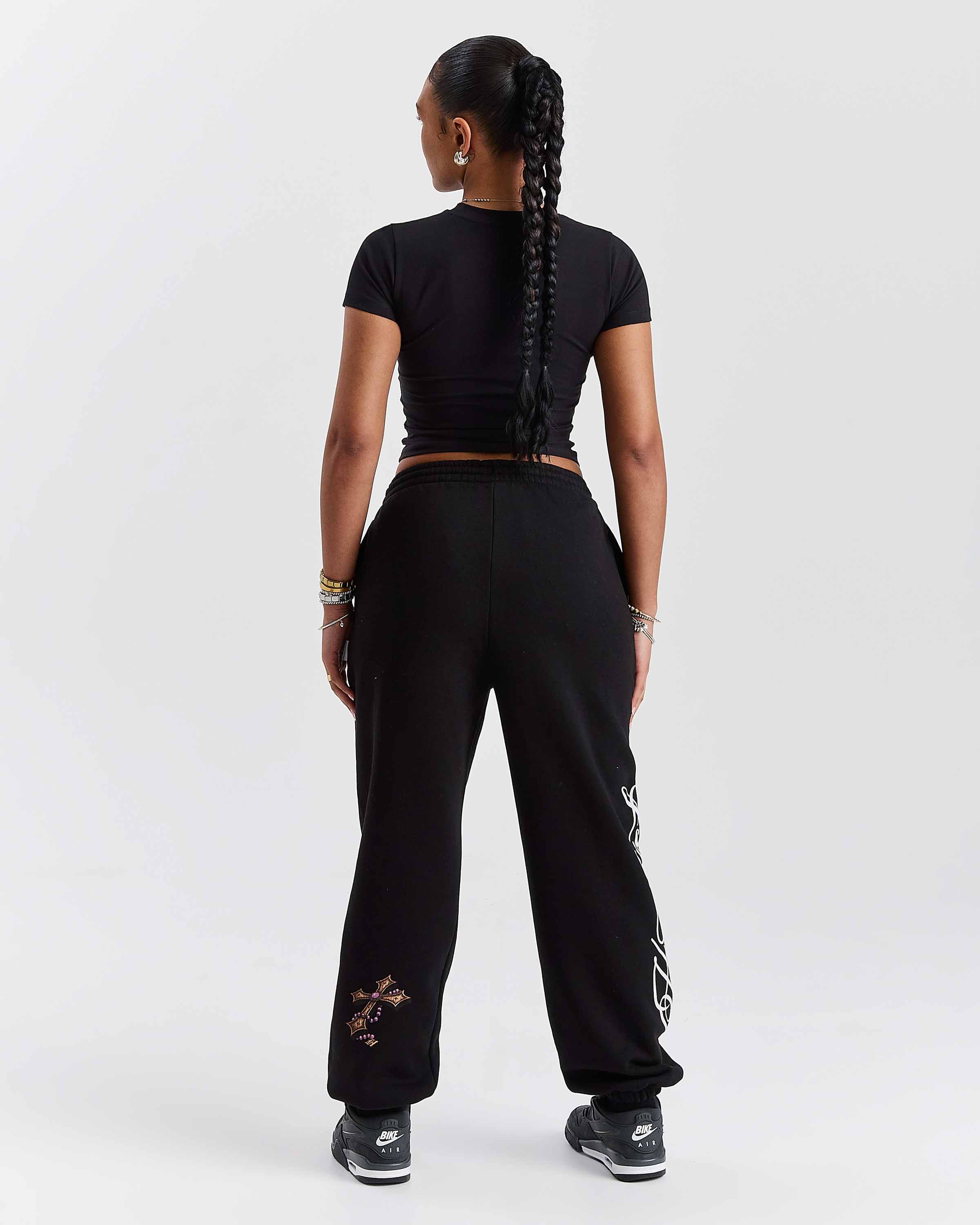 Vox Oversized Joggers - Black/Red
