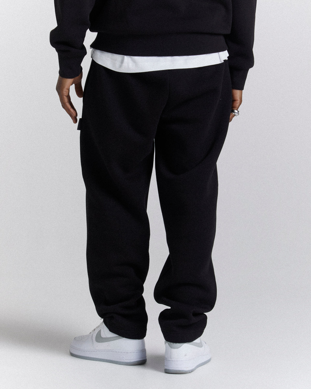 Galaxy Oversized Open Hem Jogger - Black/White/Red