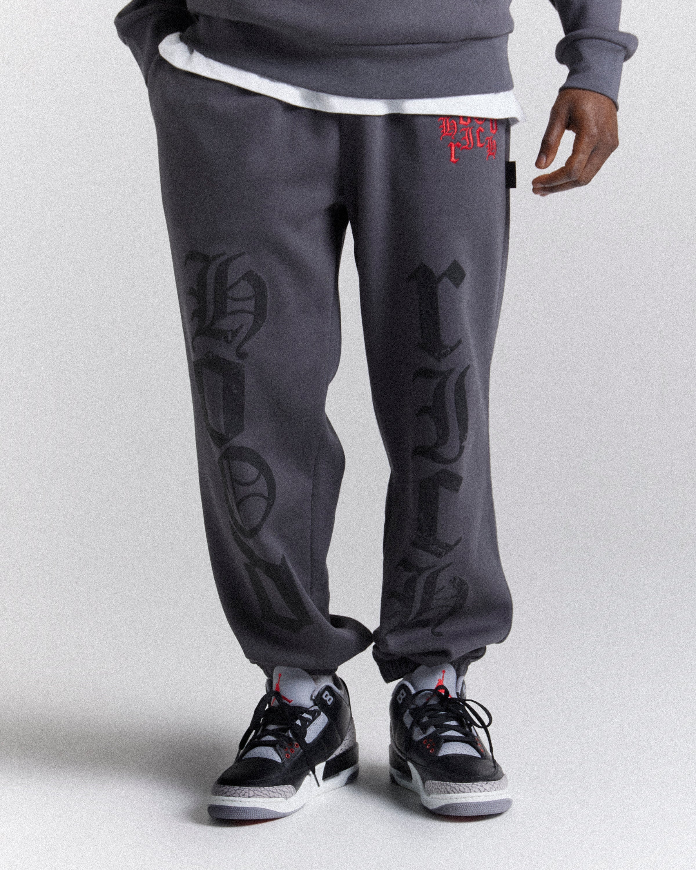 Jogger oversize Crown - Grigio/Nero/Rosso
