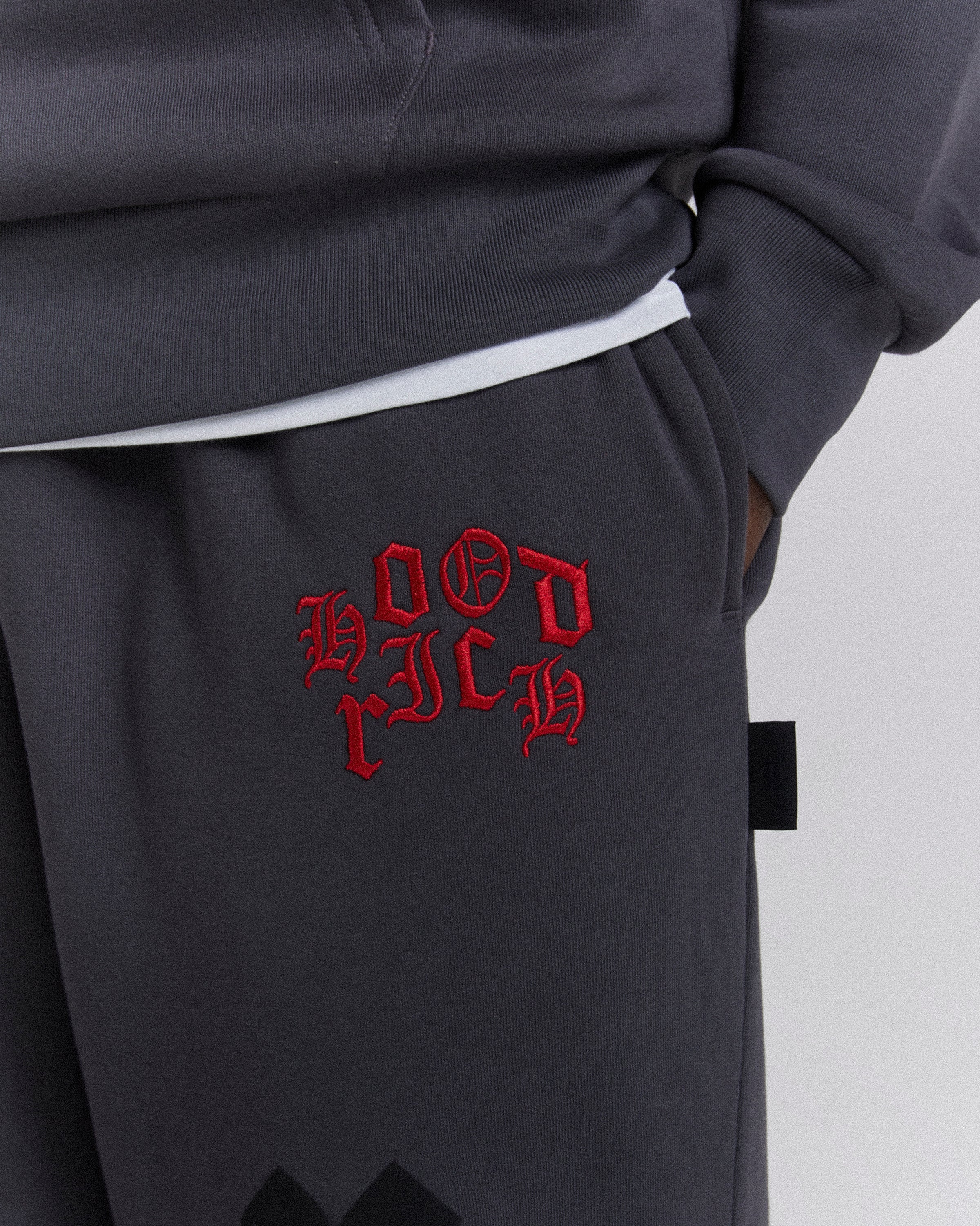 Jogger oversize Crown - Grigio/Nero/Rosso