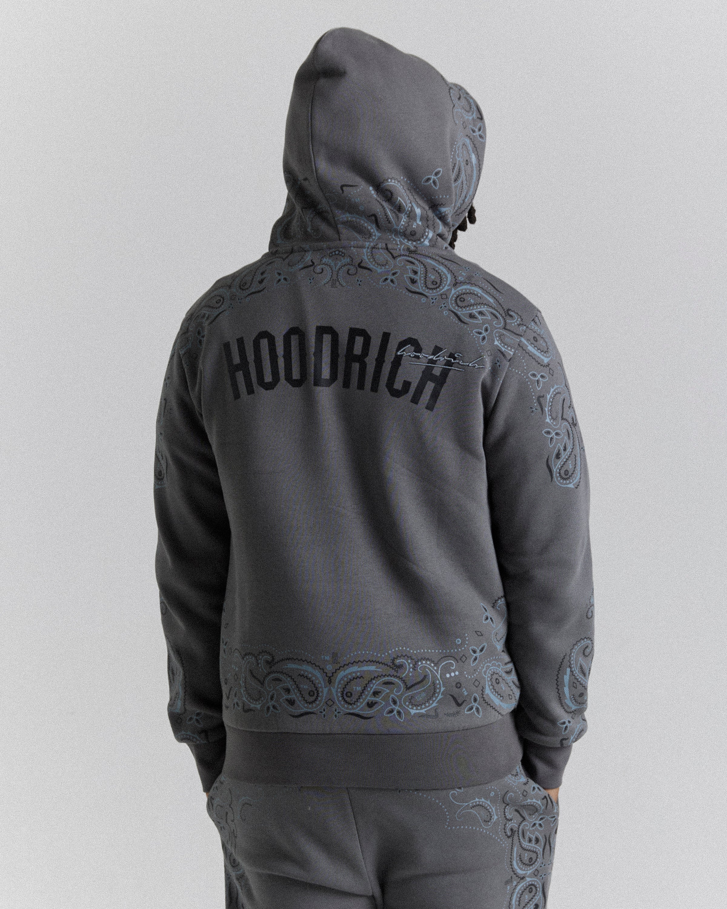 Felpa con cappuccio Motif - Grigio scuro/Nero