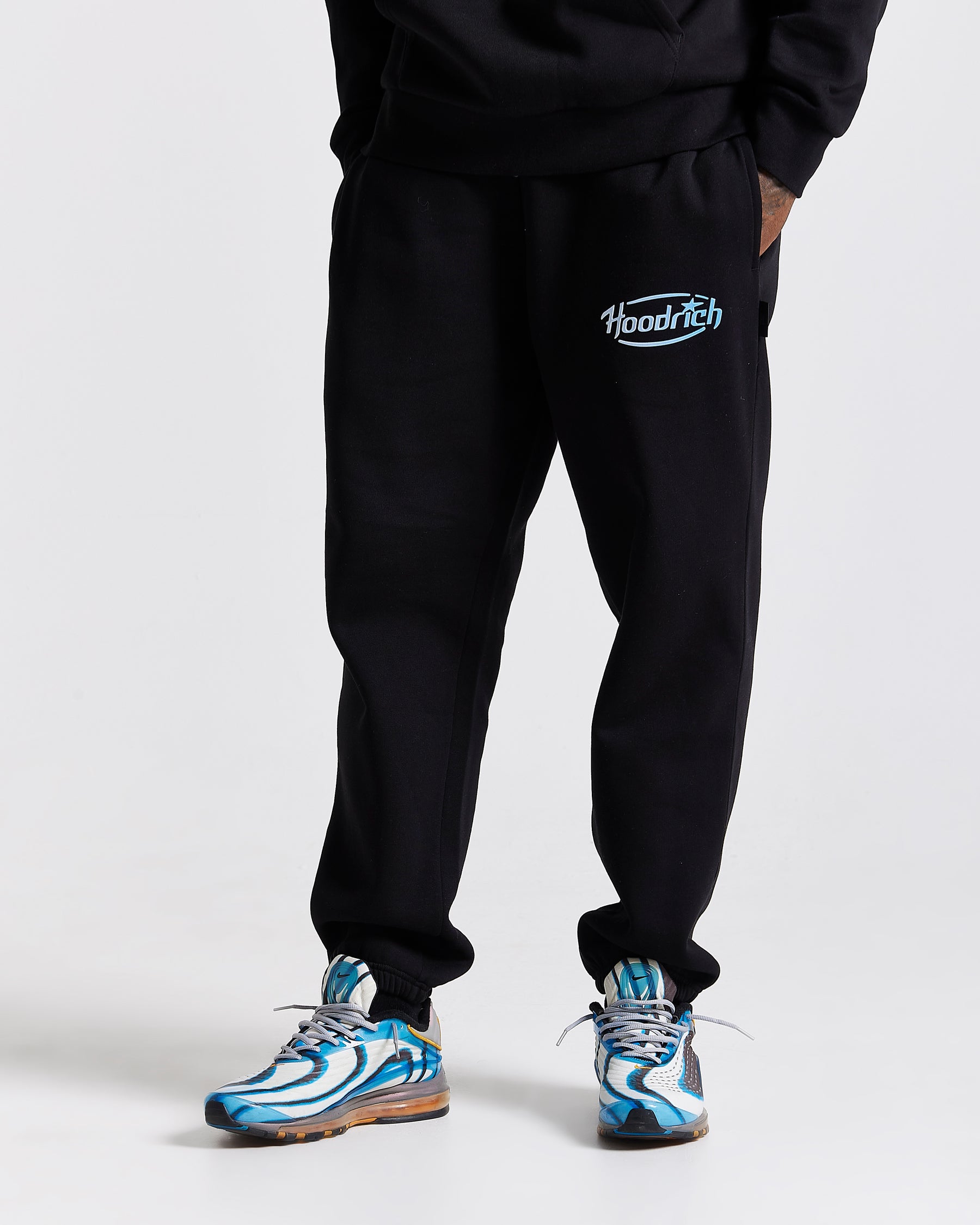 Curve Oversized Joggers - Black/Blue
