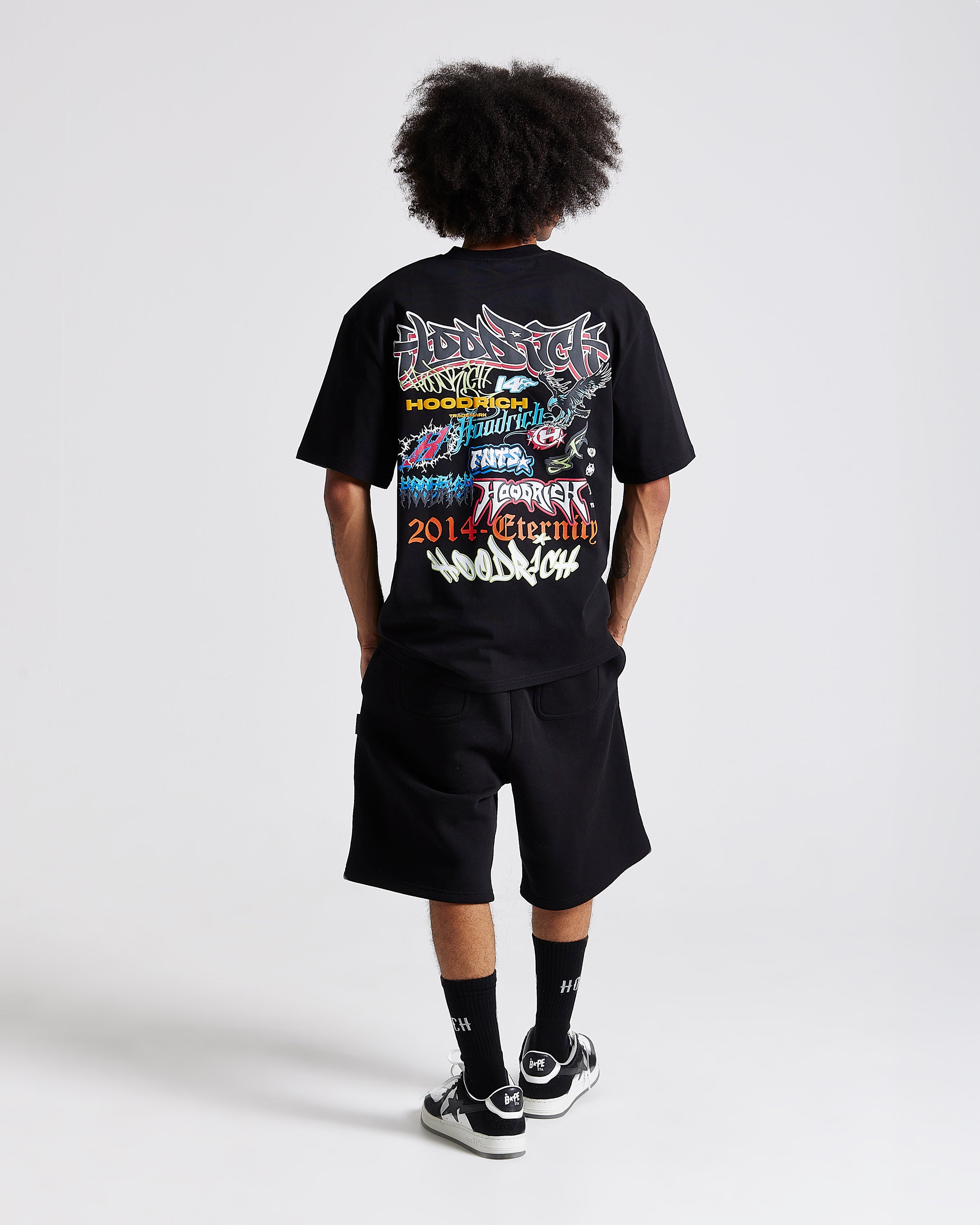 Pantaloncini oversize Graff Rave - Nero/Grigio/Rosa