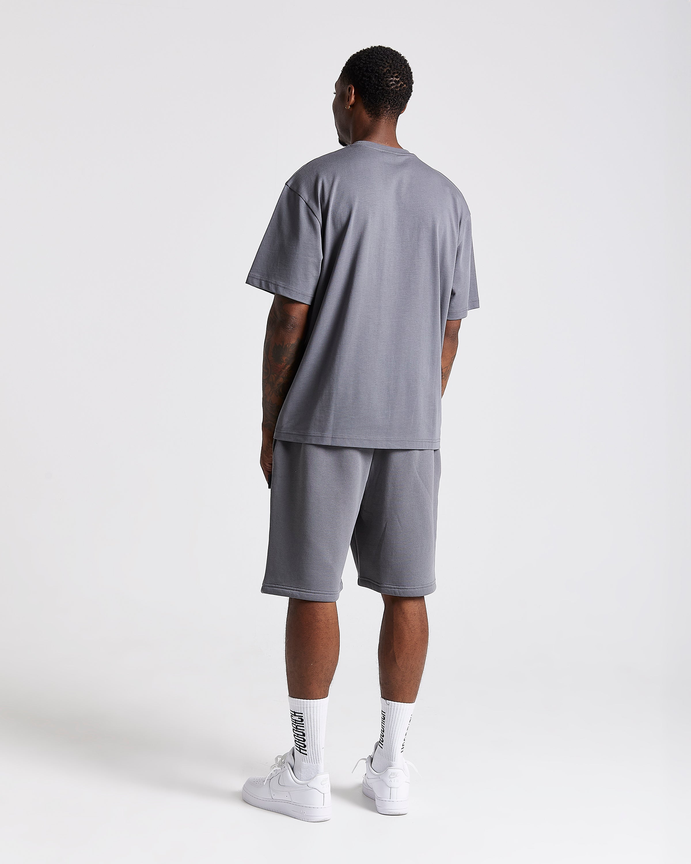Pantaloncini oversize Iron - Grigio/Strass