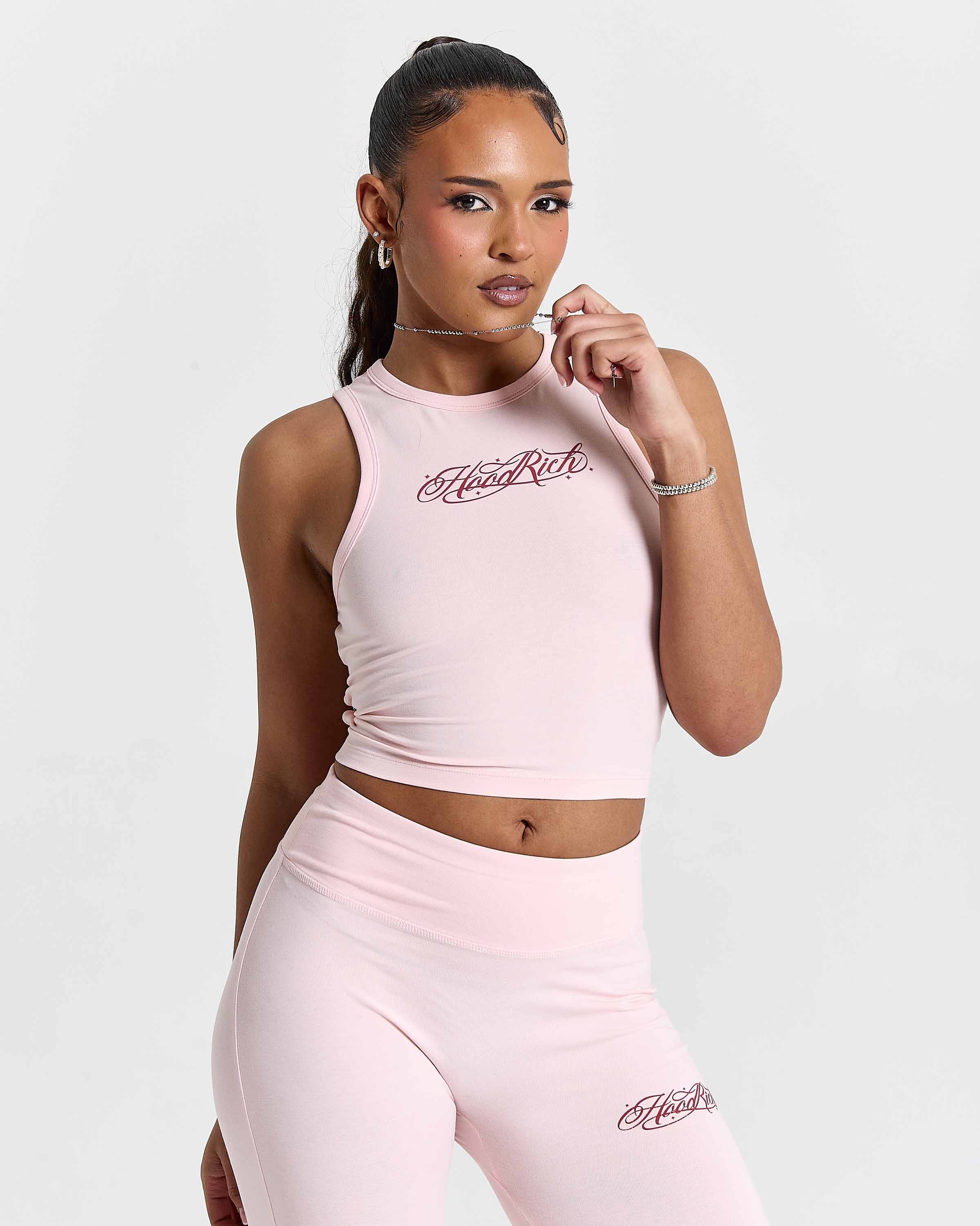 Gilet da corsa Solace Tie Back - Rosa