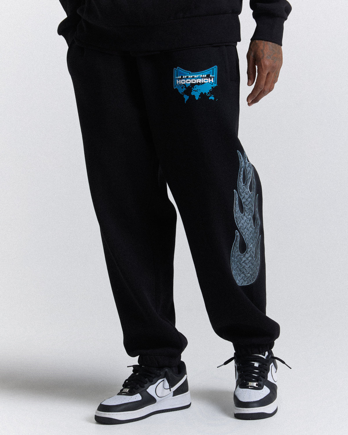Pantaloni da jogging oversize Worldwide - Nero/Bianco/Blu