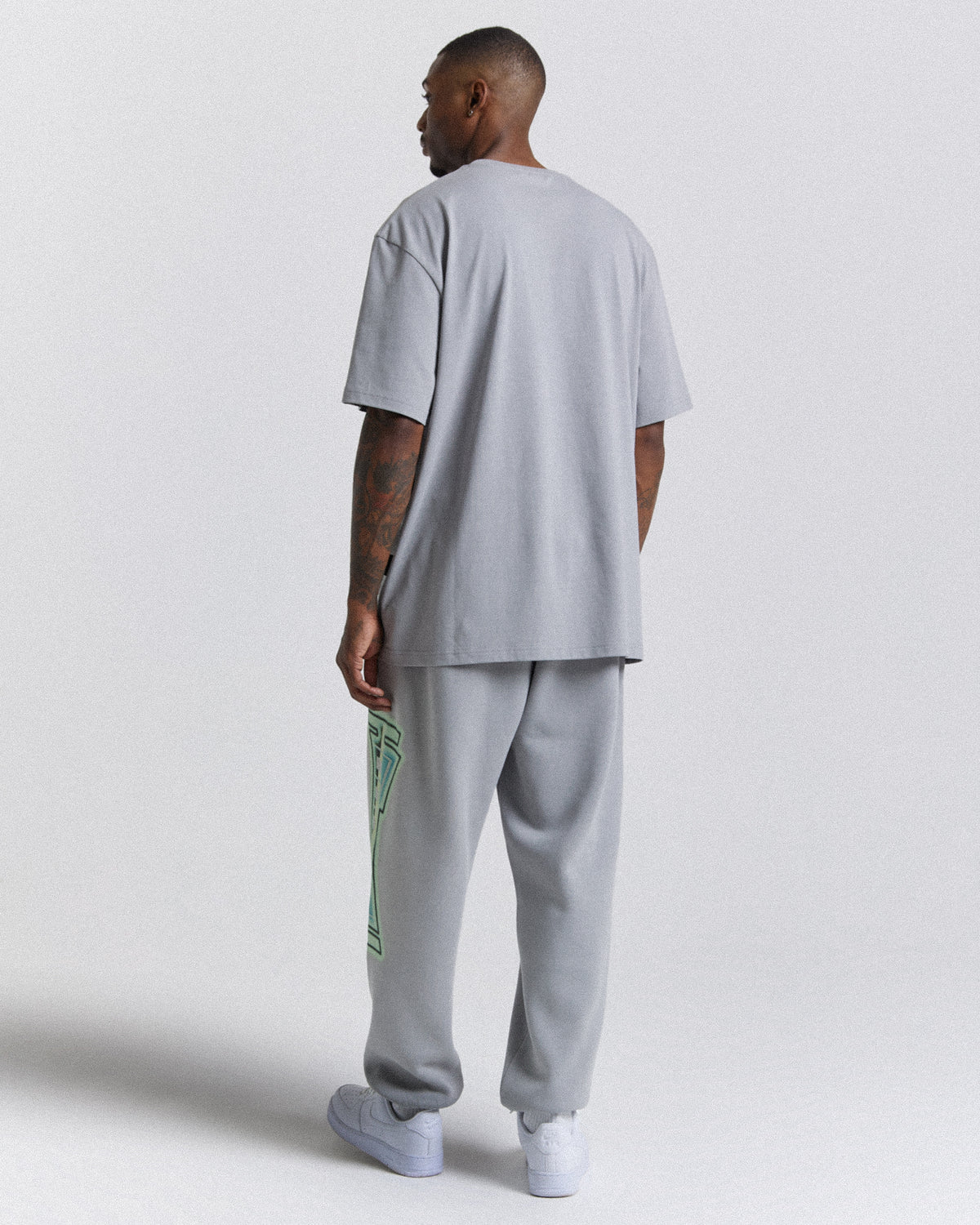 Maglietta oversize mondiale - Grigio/Bianco/Verde
