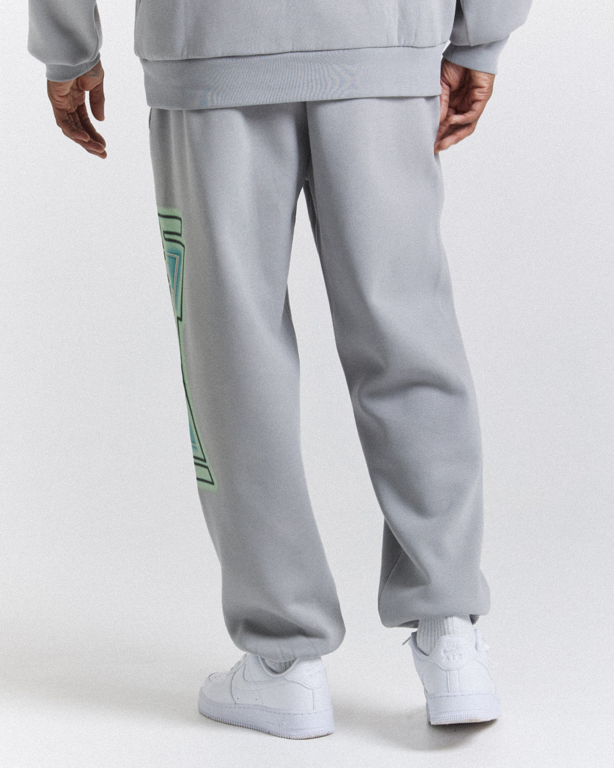 Pantaloni da jogging oversize Worldwide - Grigio/Bianco/Verde
