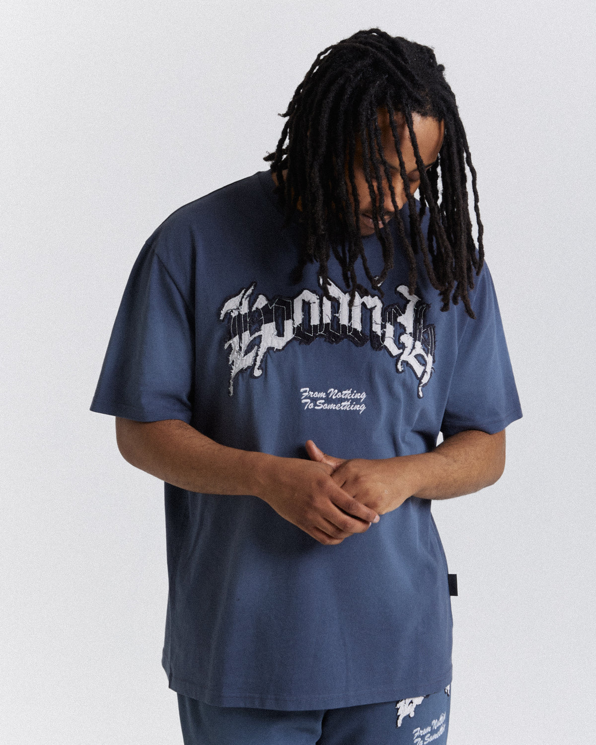 T-shirt oversize Ash - Blu/Grigio