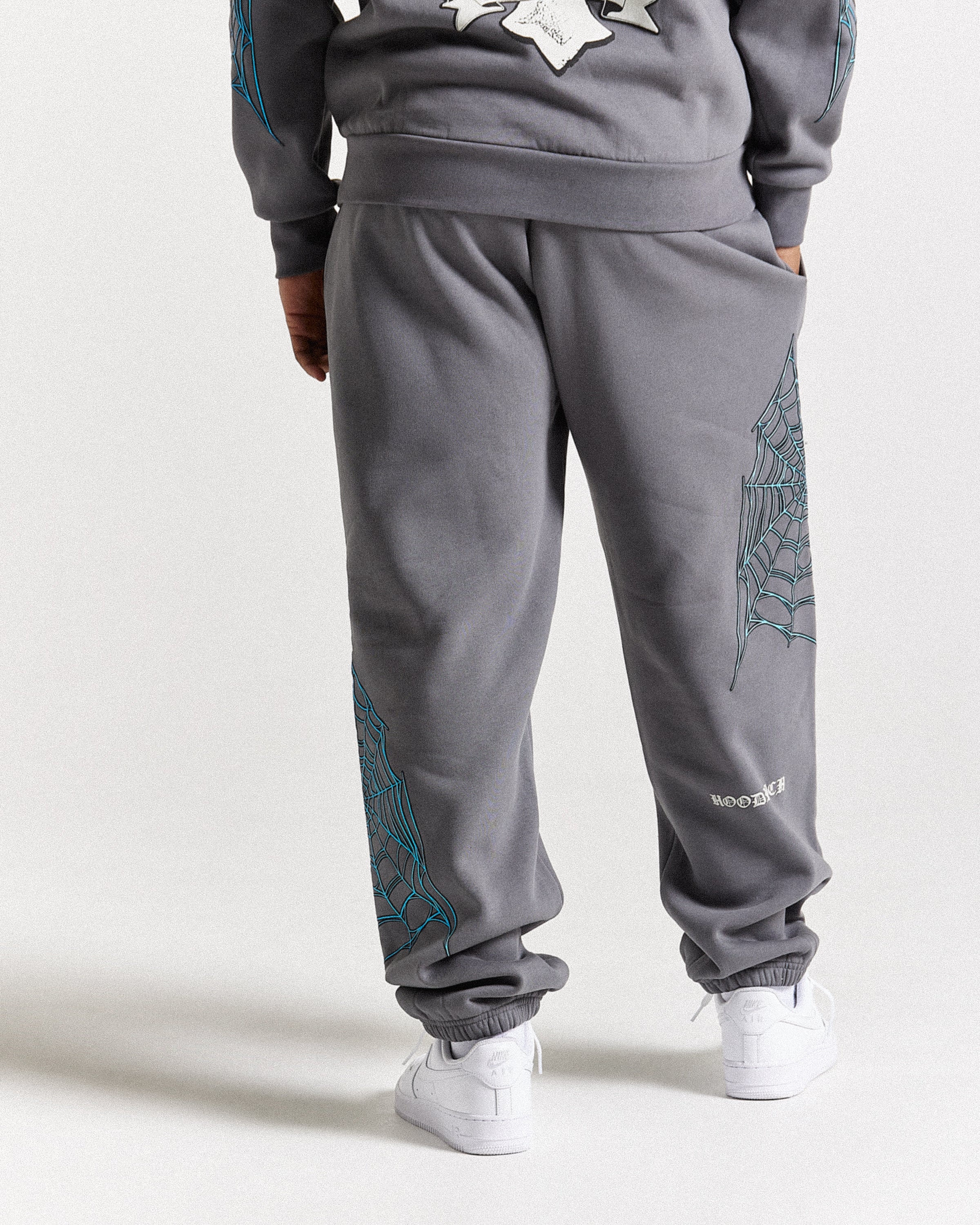 Cross Oversized Joggers - Grey/Blue