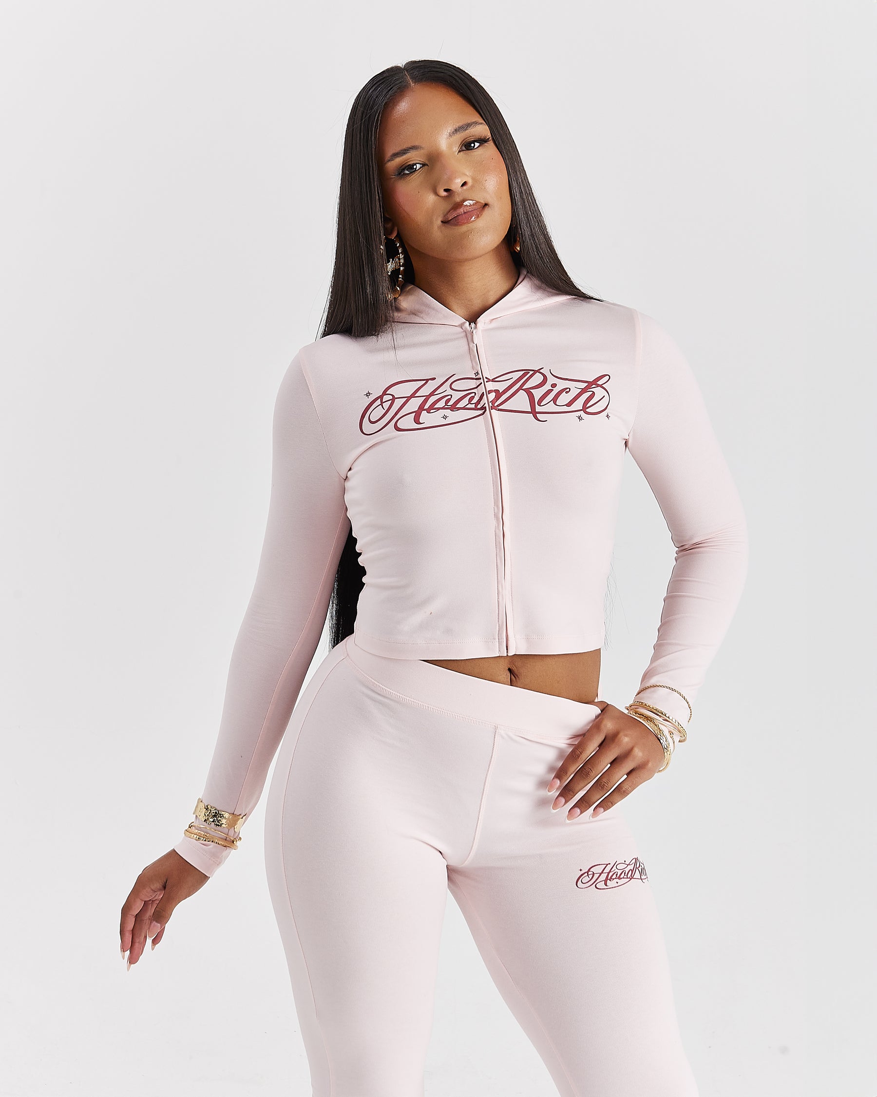 Solace Fitted Zip Top - Pink