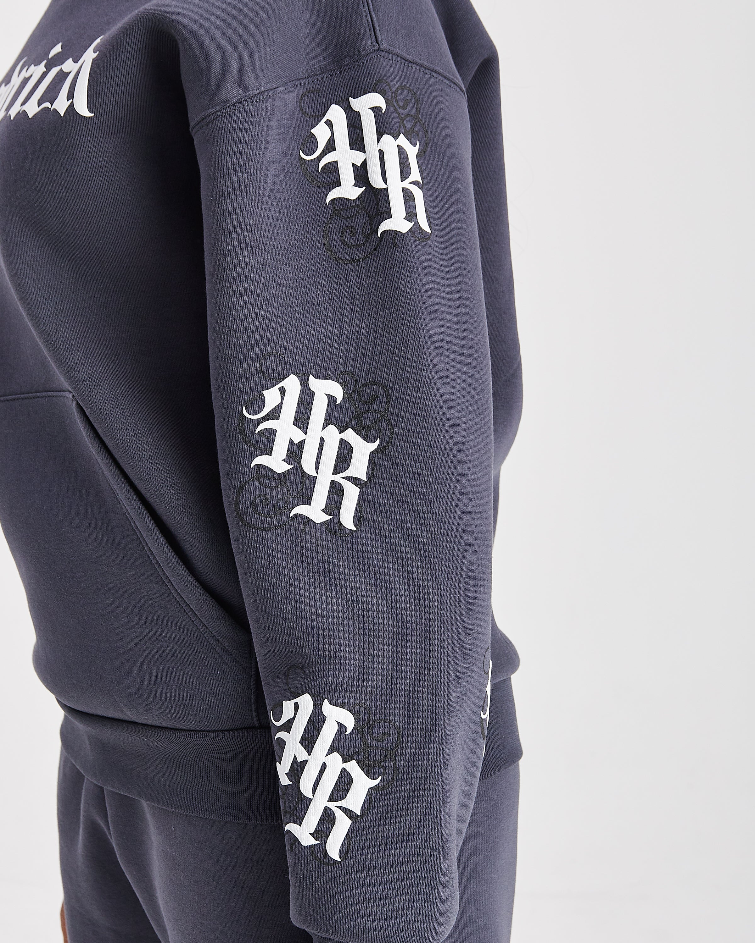 Onyx Oversized Hoodie - Grey/White