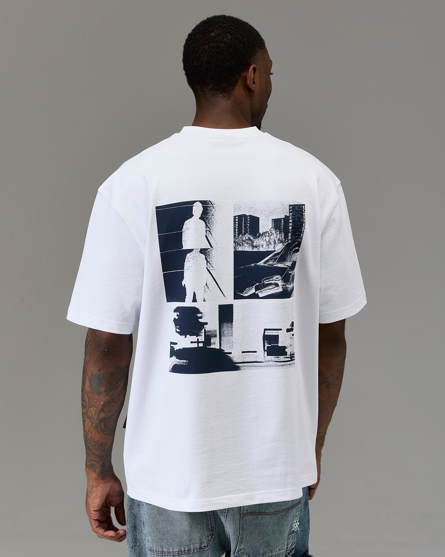 The Winner's Circle Oversized T-Shirt - White/Blue