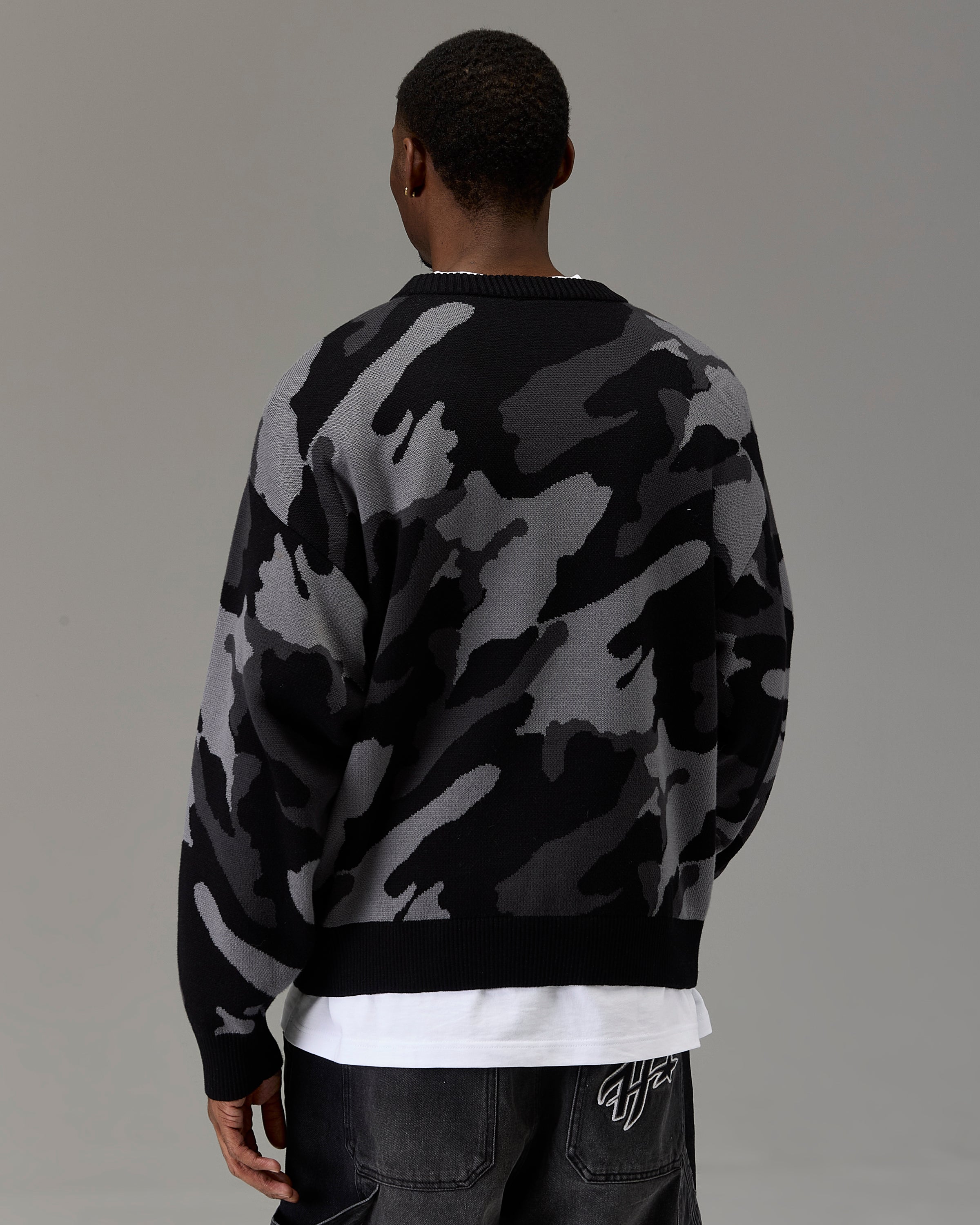 Maglione in maglia Winner's Circle - Nero/Mimetico