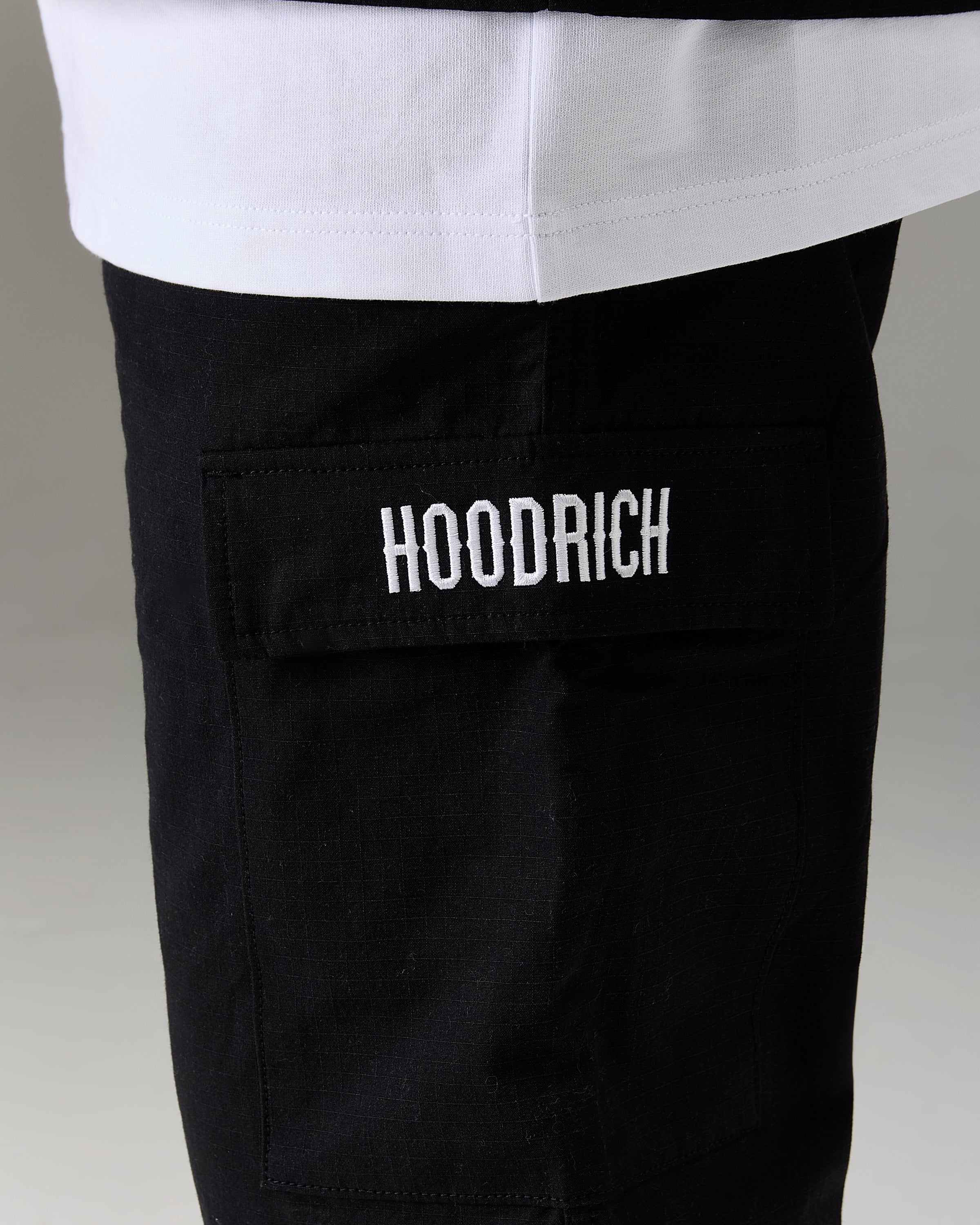 Pantaloncini cargo ripstop Winner's Circle - Nero/Bianco
