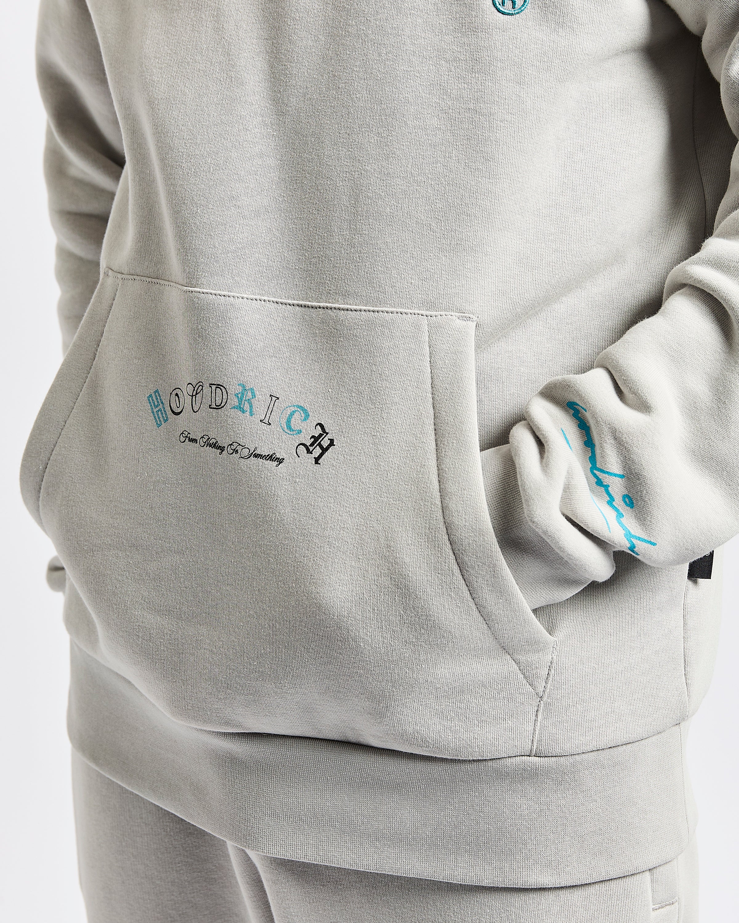 Felpa con cappuccio Heat - Grigio chiaro/Nero/Blu