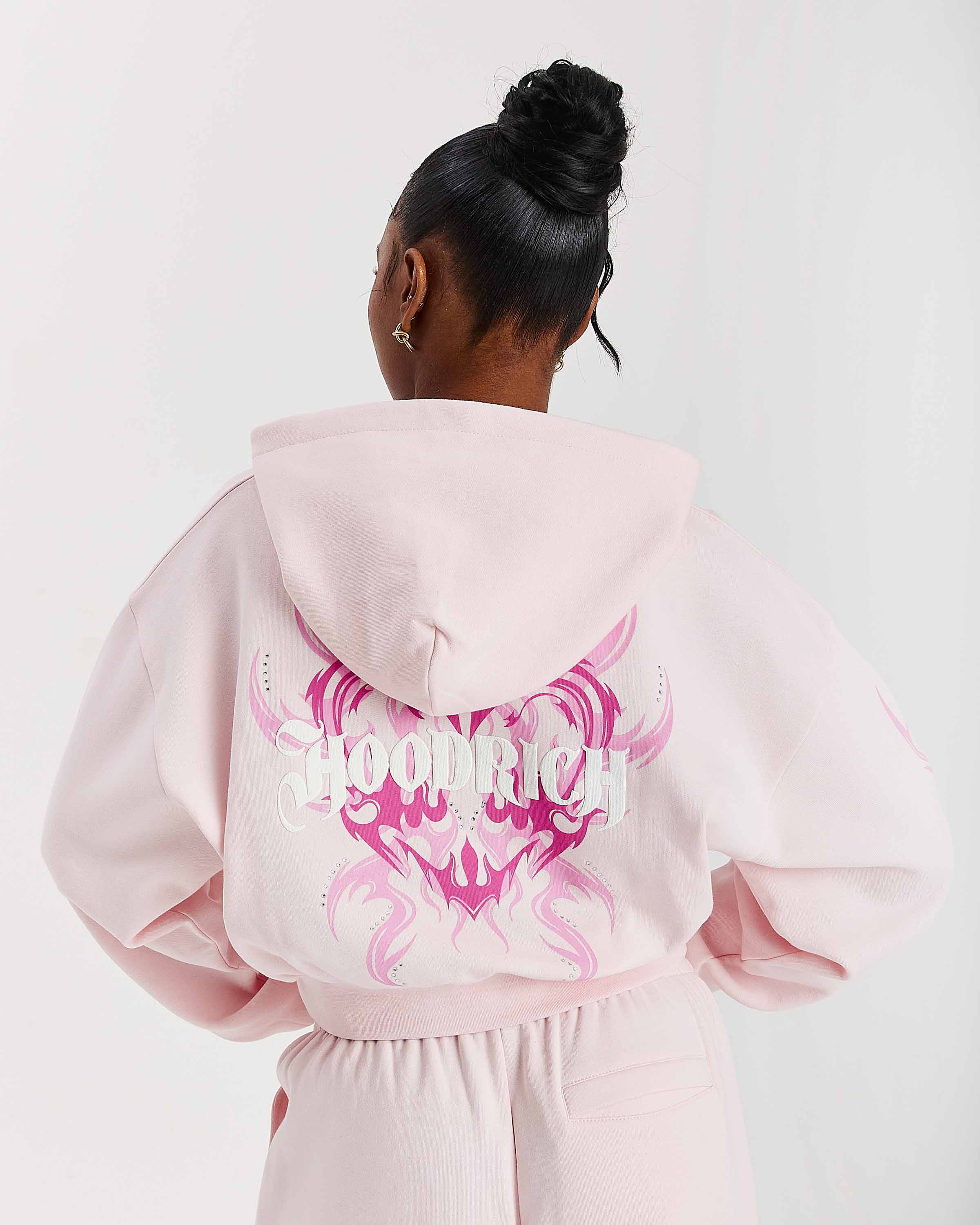 Felpa con cappuccio Flux Boxy - Rosa