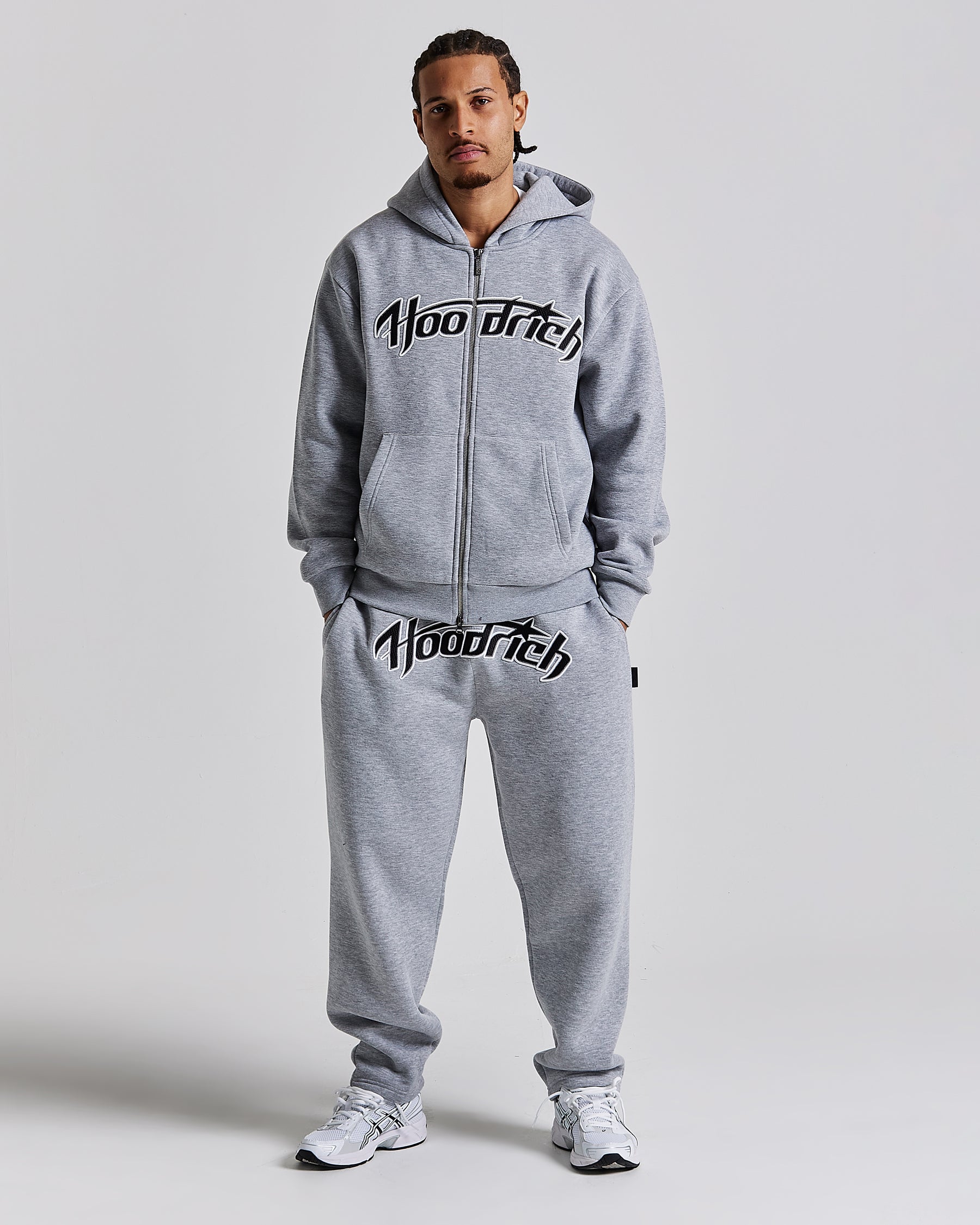 Galaxy Oversized Zip Hoodie - Grey/Black