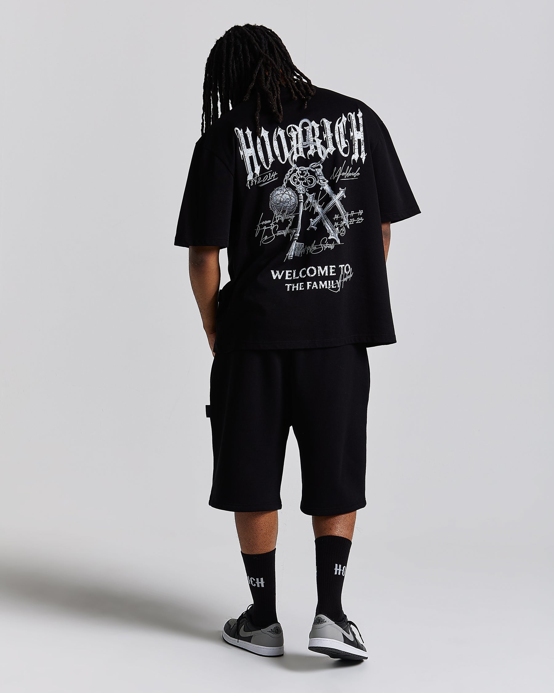 Rite Oversized Shorts - Black/White/Grey