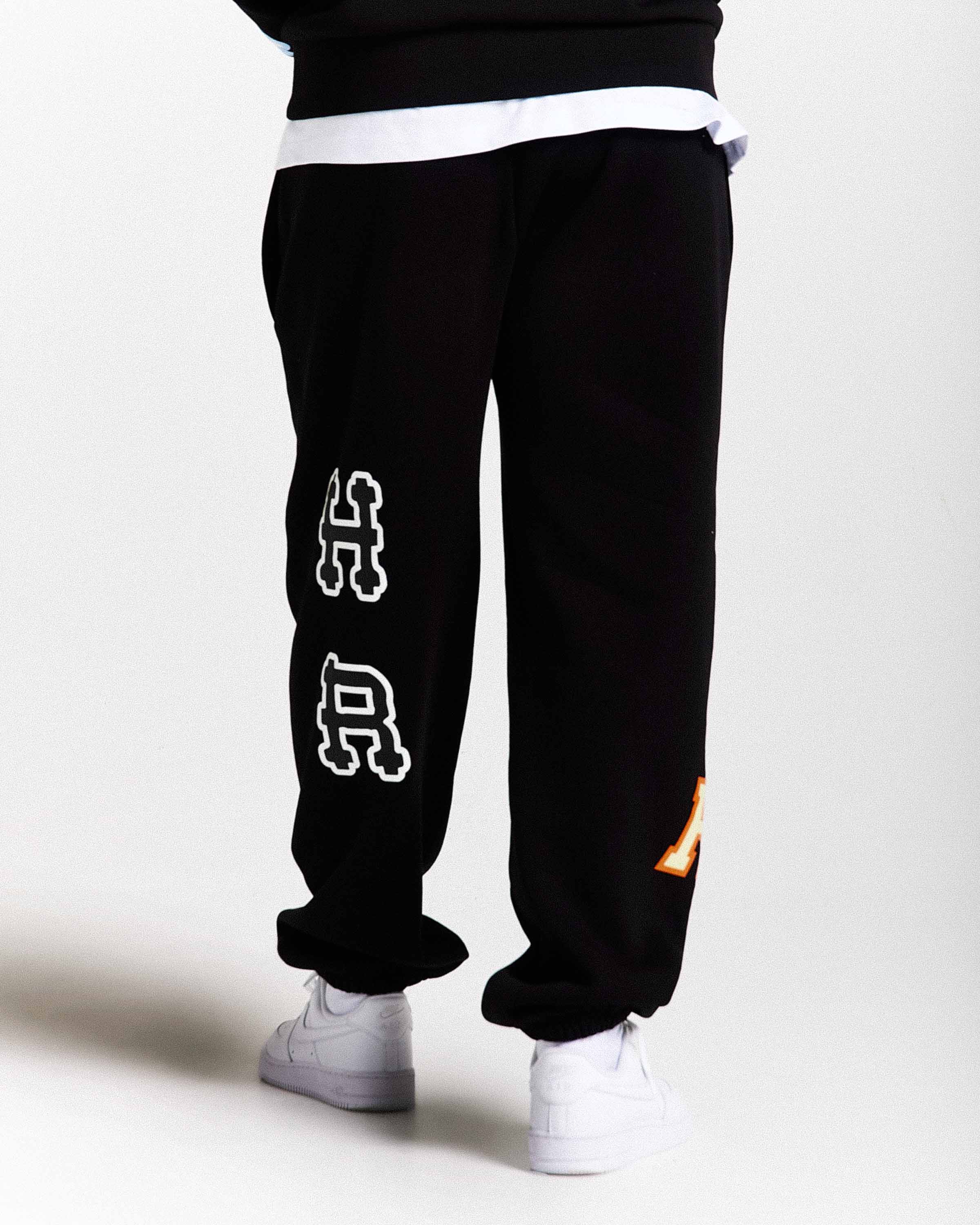 Pantaloni da jogging oversize Loony - Nero/Bianco