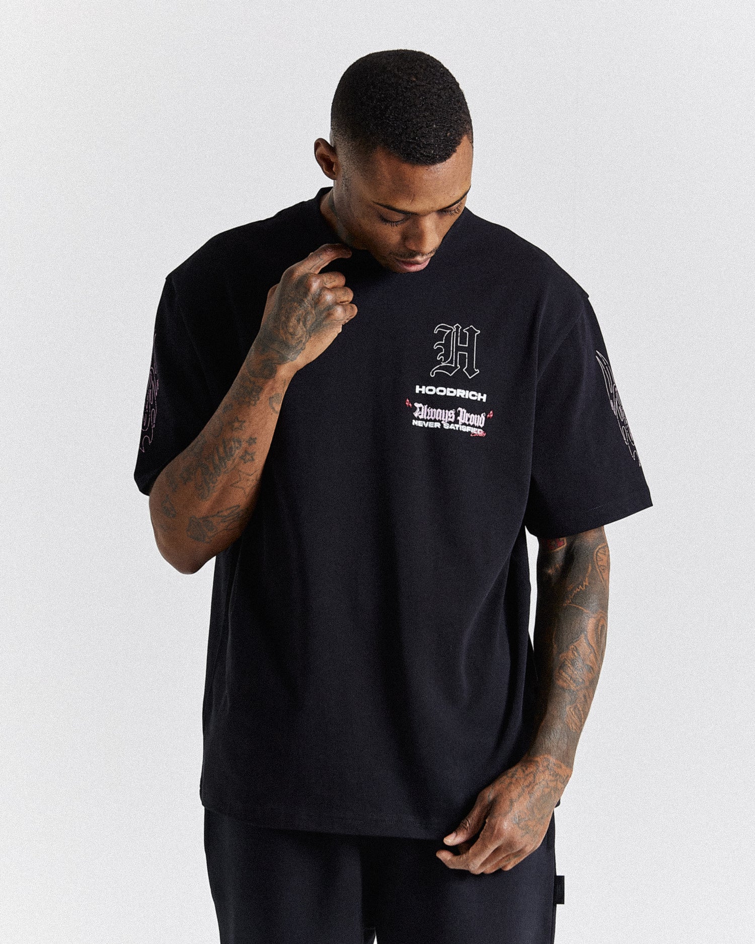 Chroma Oversized T-Shirt - Black/White/Pink