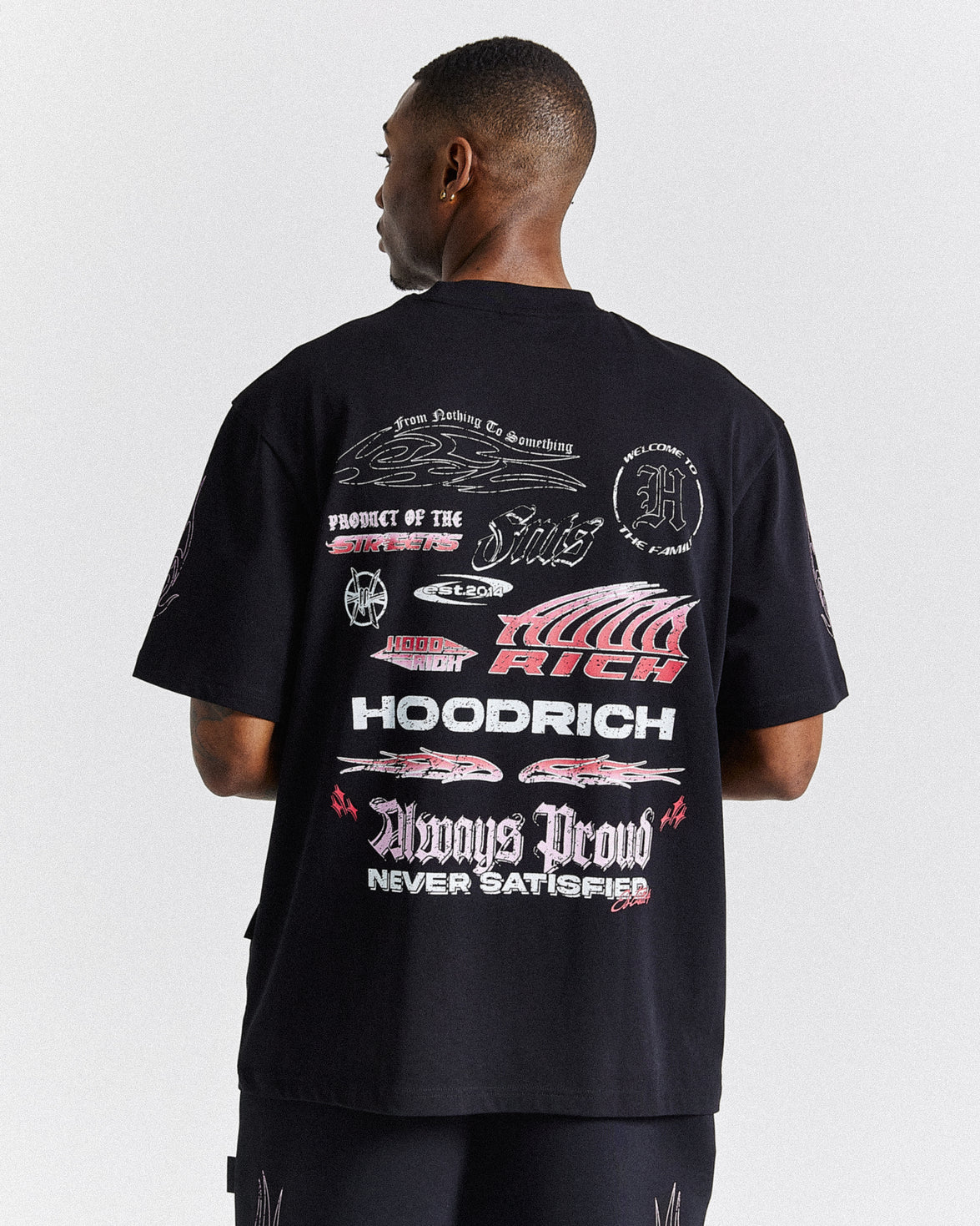 Chroma Oversized T-Shirt - Black/White/Pink