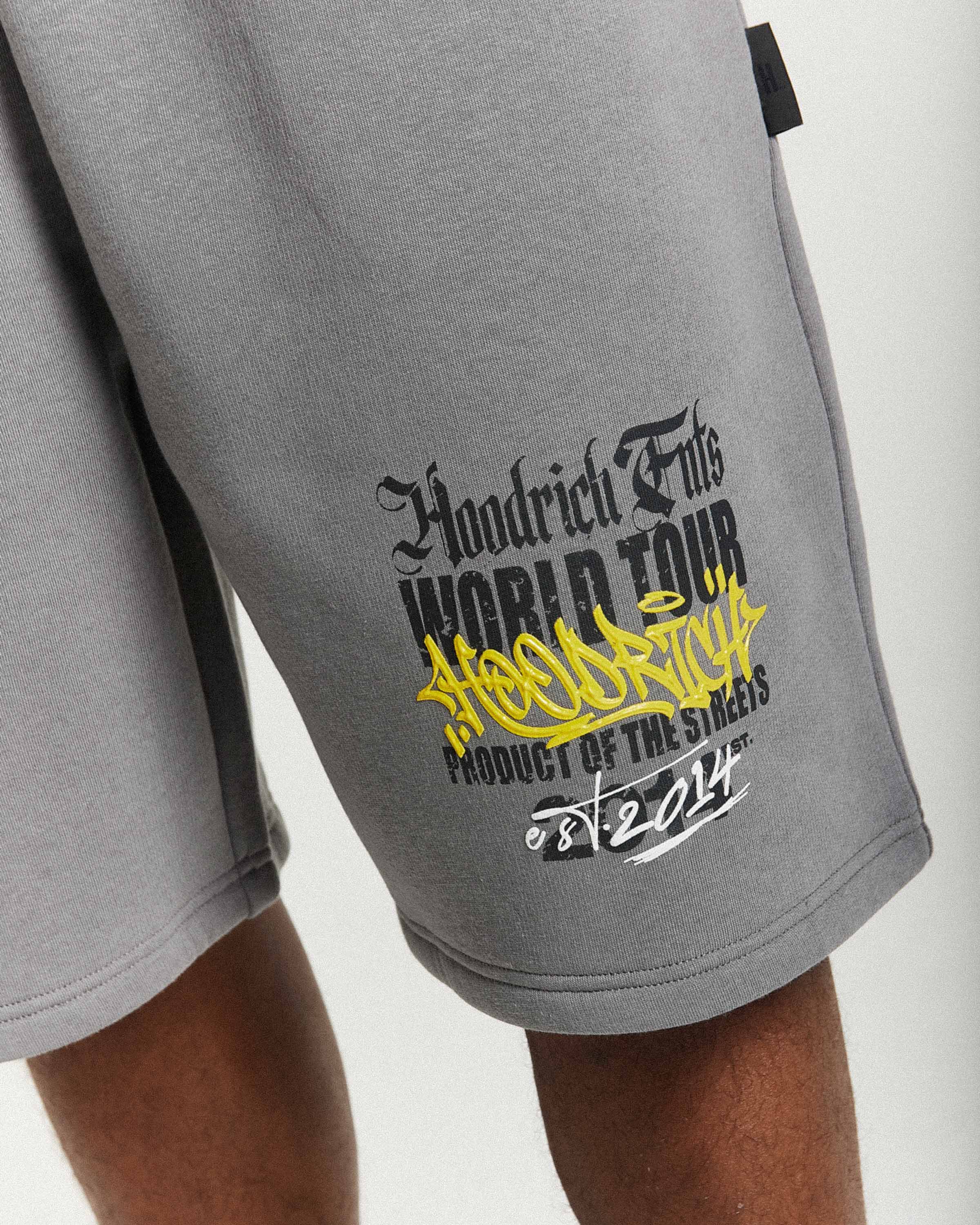 Pantaloncini oversize Stamp Tour - Grigio/Nero/Giallo