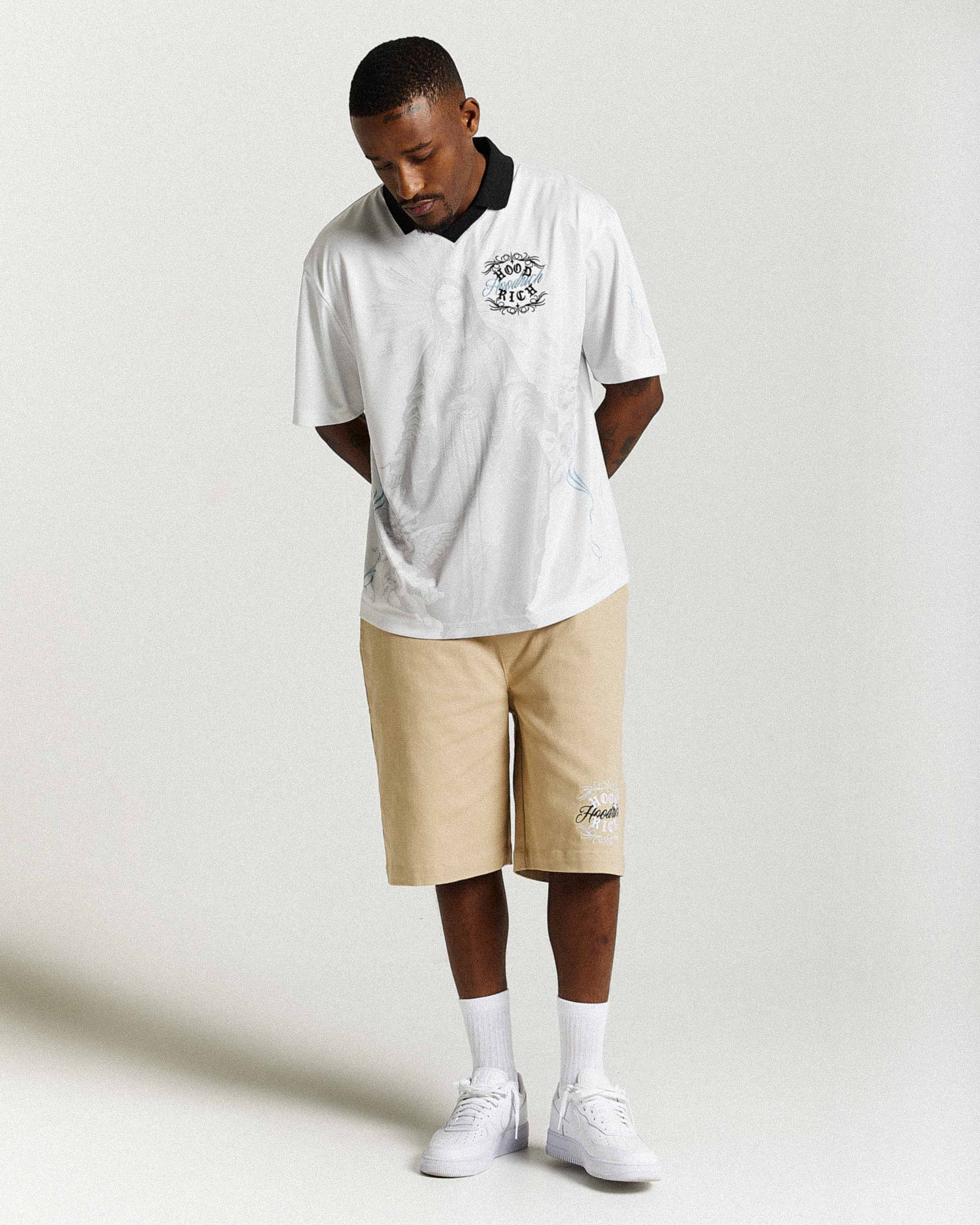 Maglia da calcio oversize Rito - Bianco sporco/Nero/Blu
