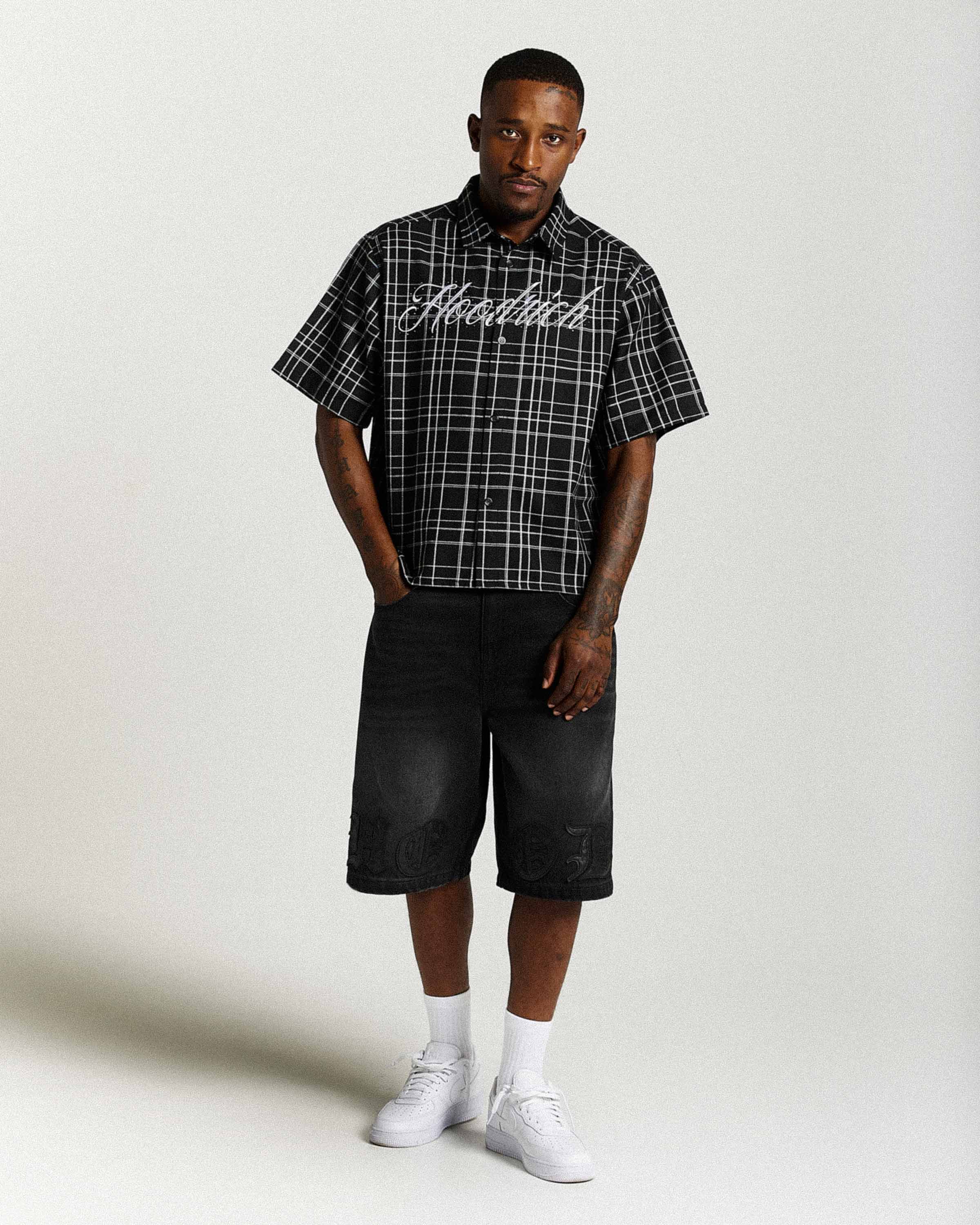 Camicia oversize Rito - Nero/Bianco