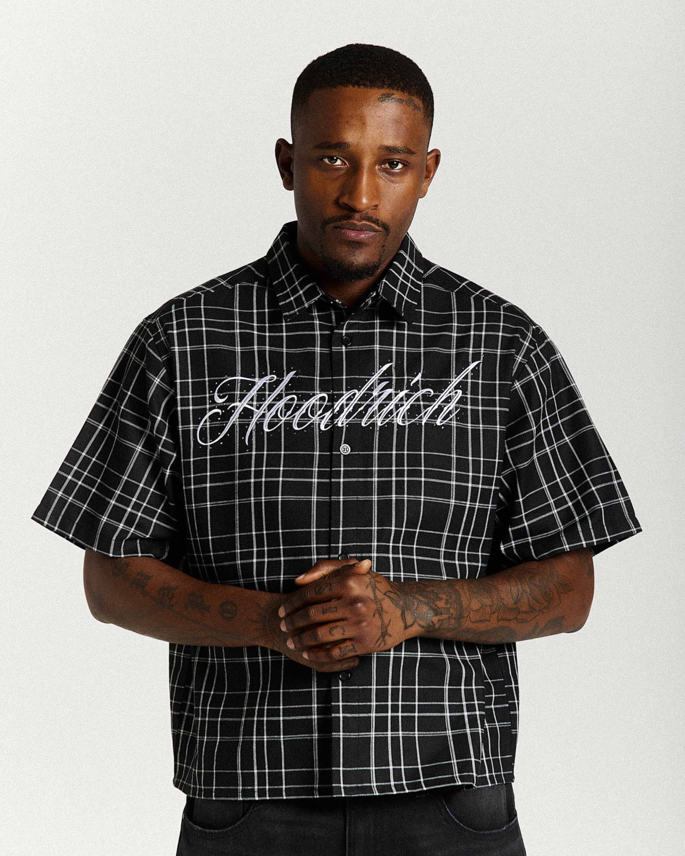 Camicia oversize Rito - Nero/Bianco
